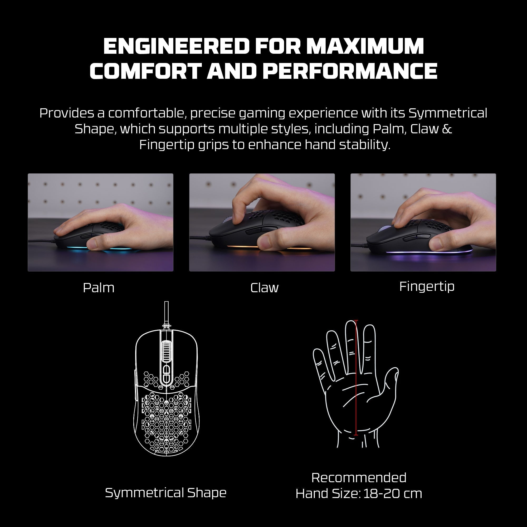 Fantech Hero X18 Gaming Mouse Rgb Black - Mouse