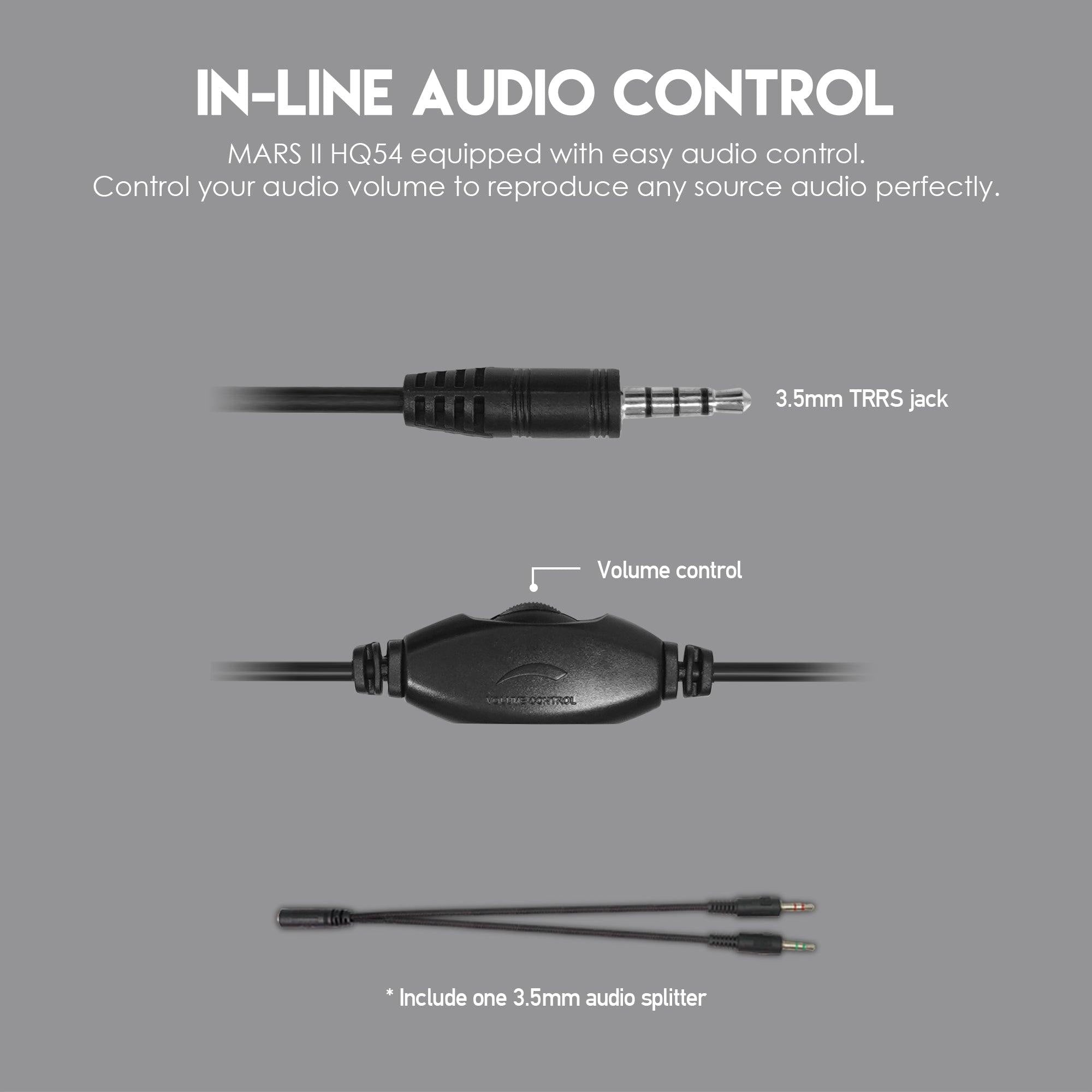 Fantech HQ54 Mars II Gaming Headset Headphones with Noise Cancelling Mic Audio