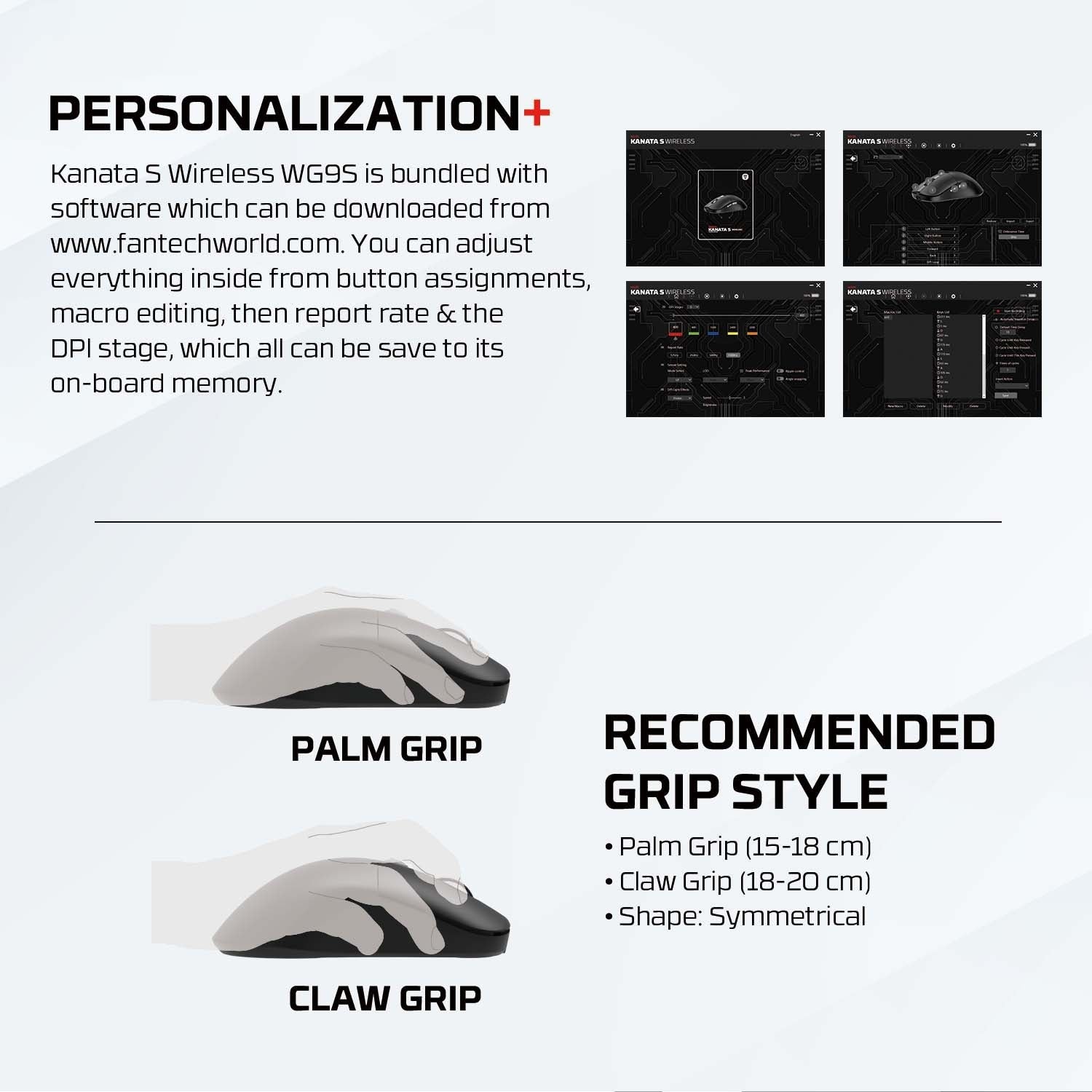 FANTECH KANATA S WG9S WIRELESS GAMING MOUSE BLACK Mouse