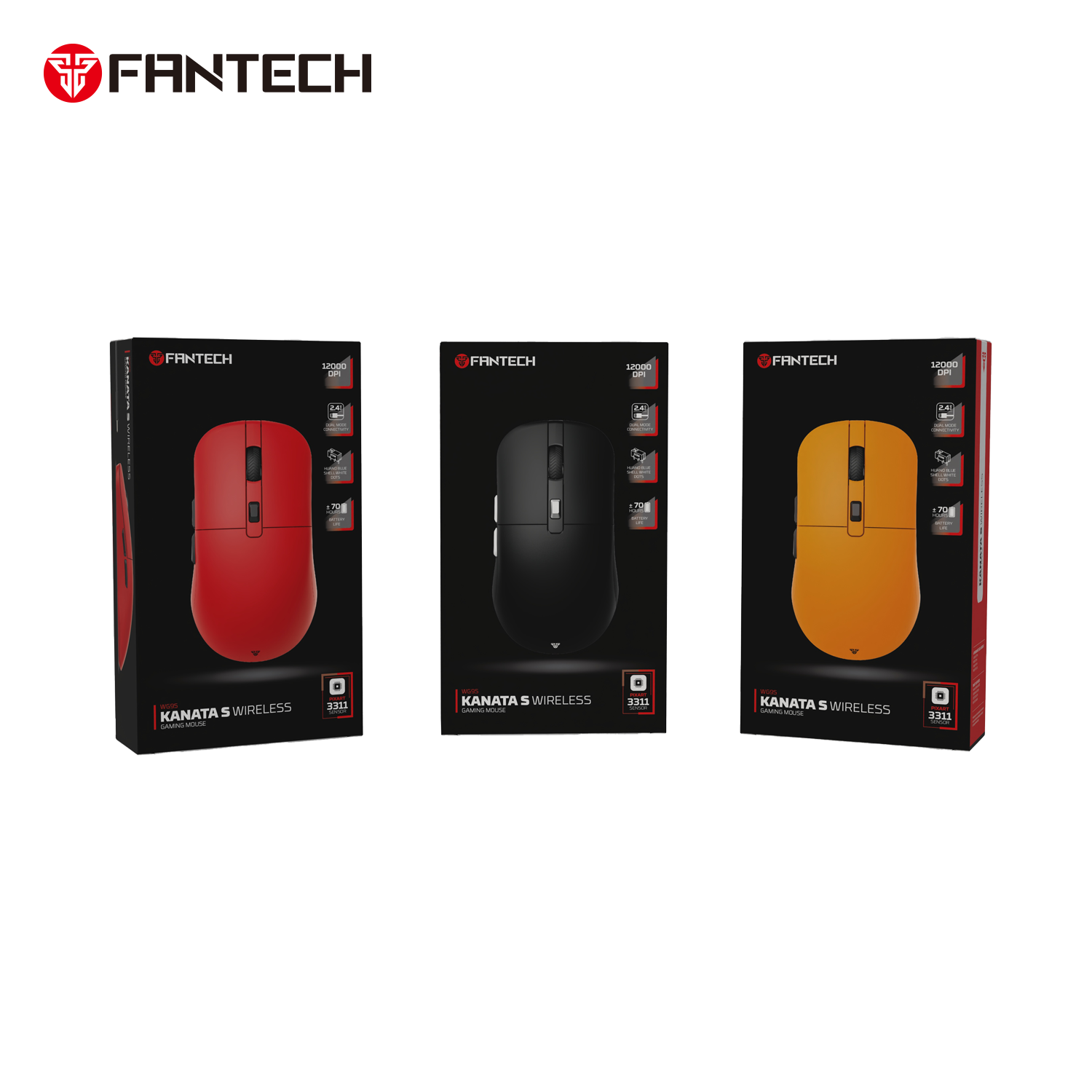 FANTECH KANATA S WG9S WIRELESS GAMING MOUSE RED New Arrivals