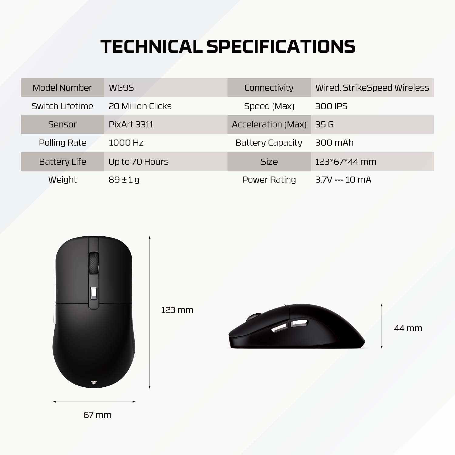 FANTECH KANATA S WG9S WIRELESS GAMING MOUSE YELLOW Mouse