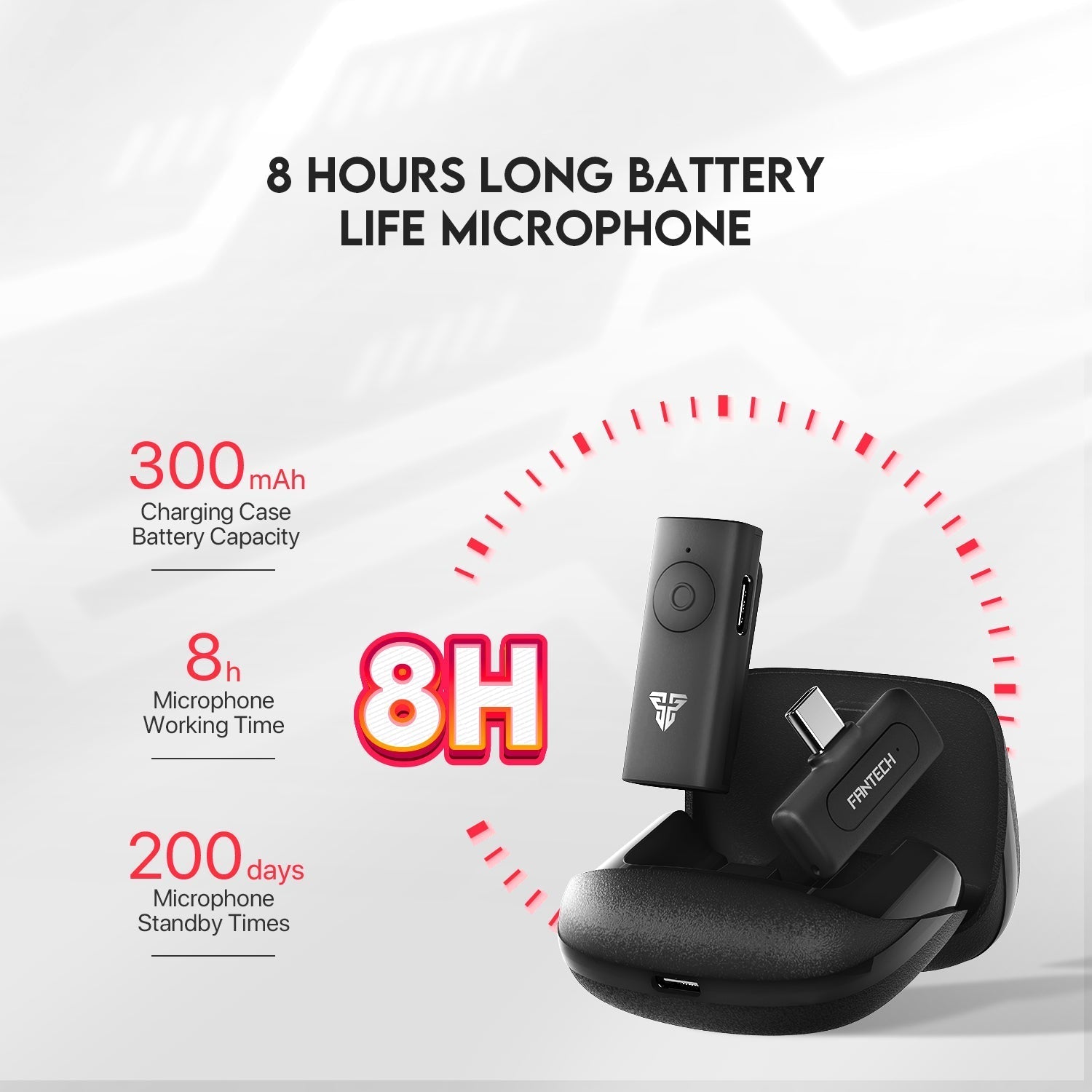 Fantech LEVIOSA AIR WMV11C Microphone Wireless Lavalier Type C New Arrivals