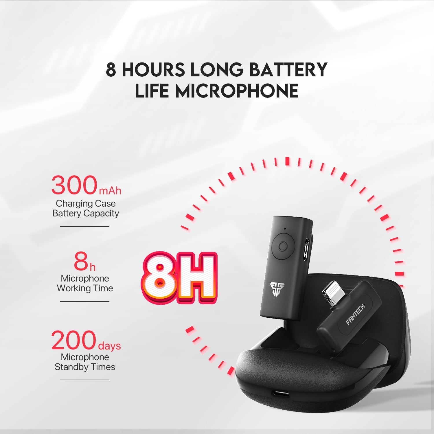 Fantech LEVIOSA AIR WMV11L Microphone Wireless Lavalier Lightning New Arrivals