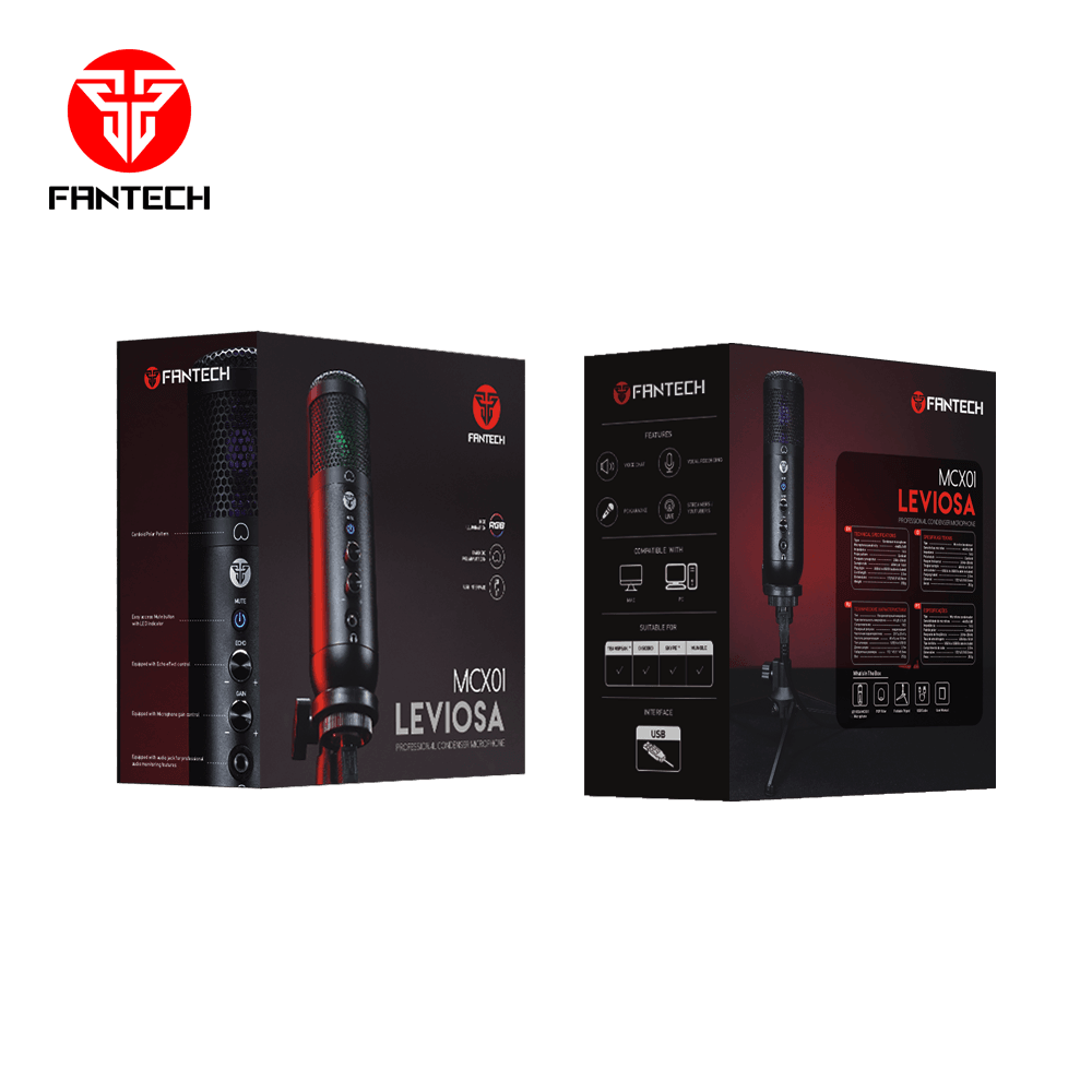 Fantech LEVIOSA MCX01 Professional Condenser Microphone Streaming