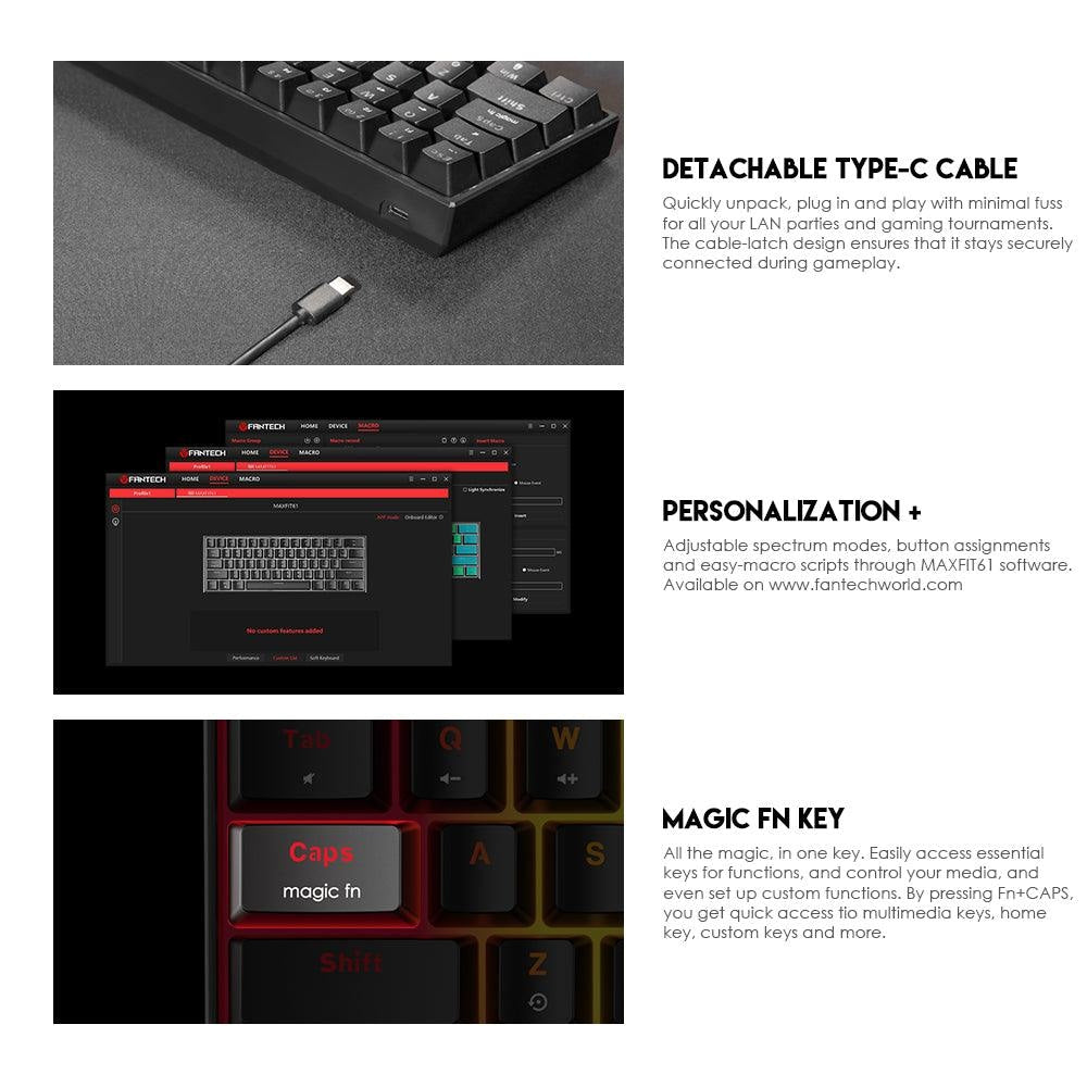 FANTECH MAXFIT61 MK857 RGB MECHANICAL KEYBOARD Keyboard