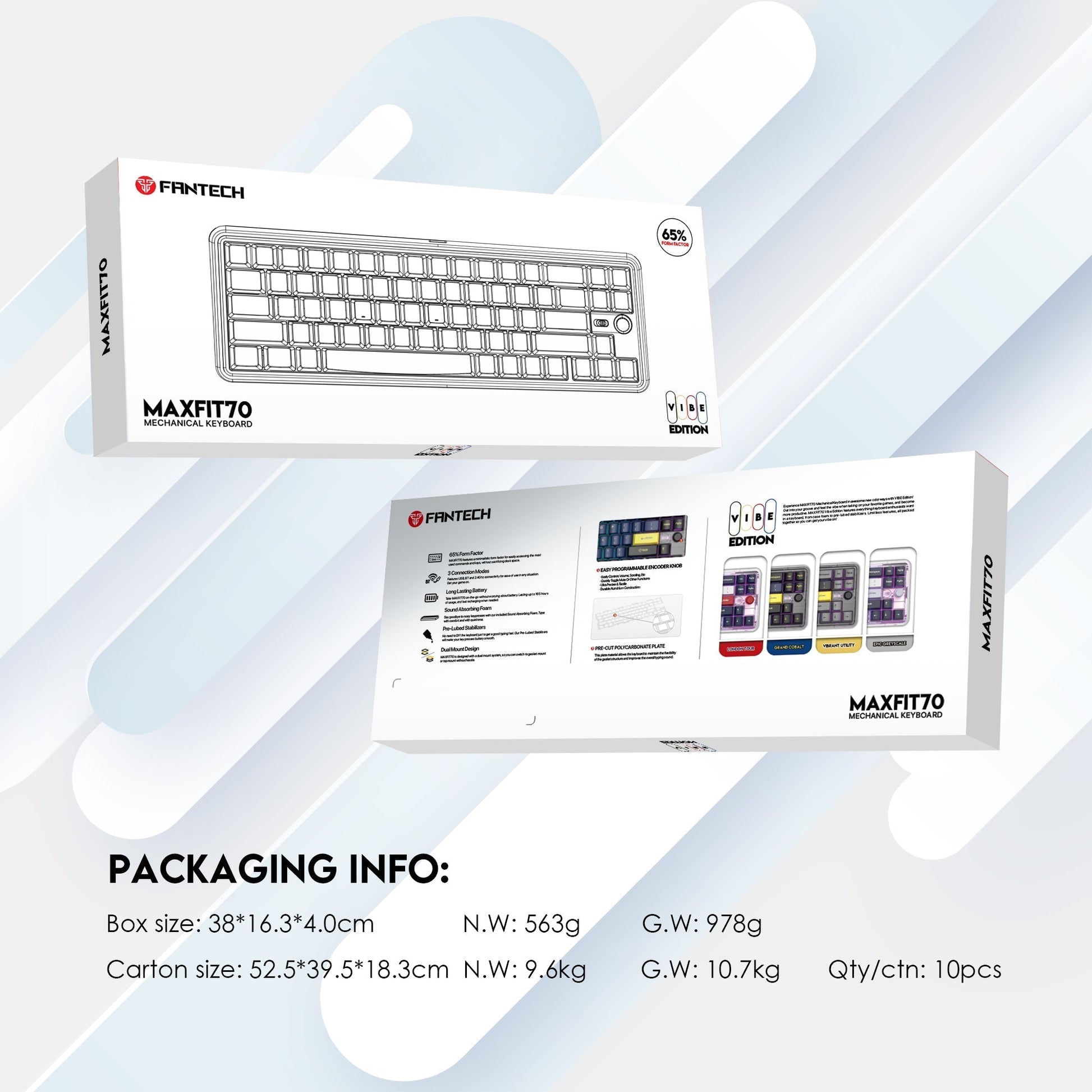 Fantech Maxfit70 MK911 Vibe Edition LONDON TOUR Mechanical Gaming Keyboard