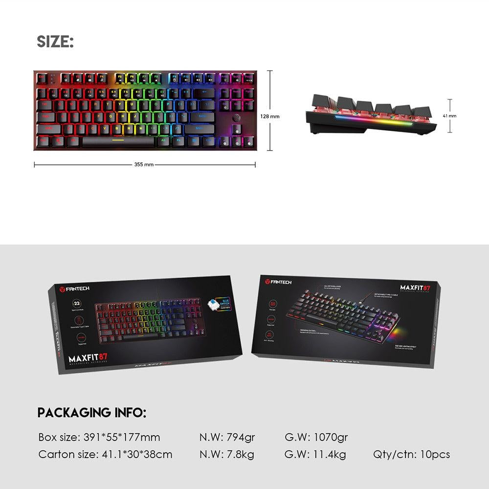 FANTECH MAXFIT87 MK856 RGB MECHANICAL KEYBOARD Keyboard