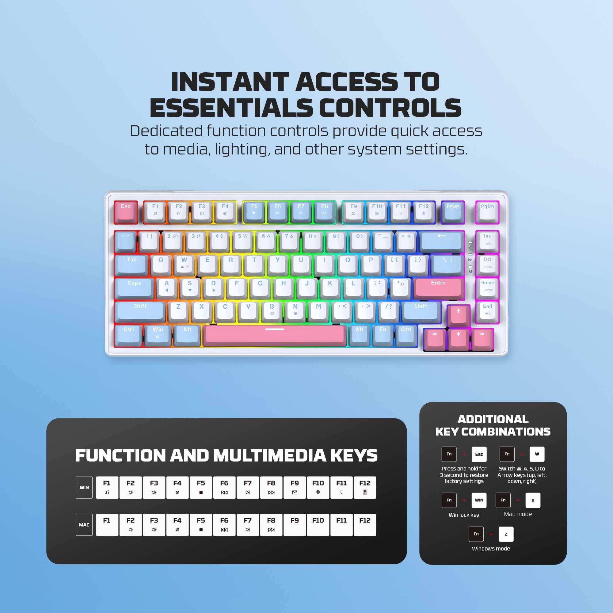 Fantech Mk612 Atom X83 Ame Edition - Keyboard