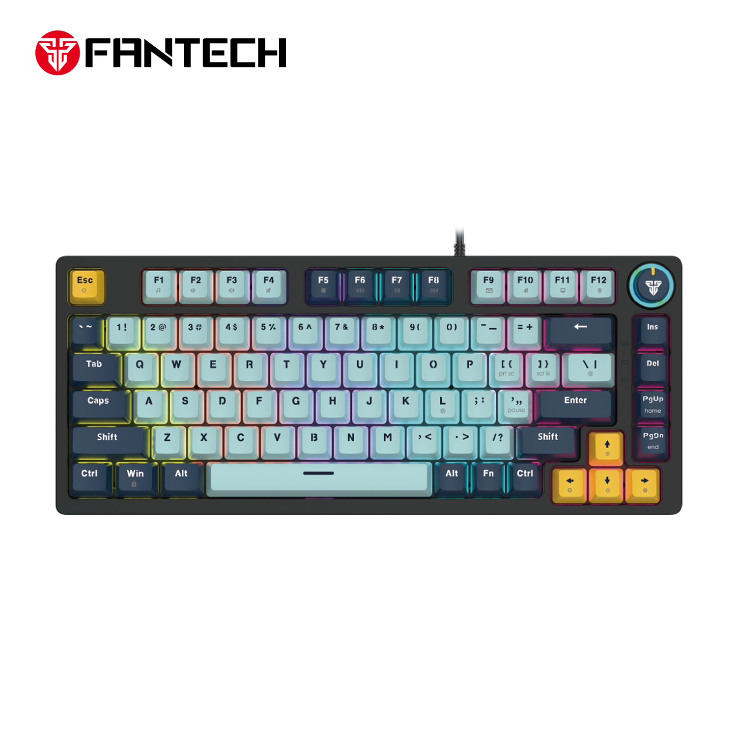 Fantech MK875V2 ATOM 81 RGB Mechanical Gaming Keyboard MIZU EDITION Sky Blue