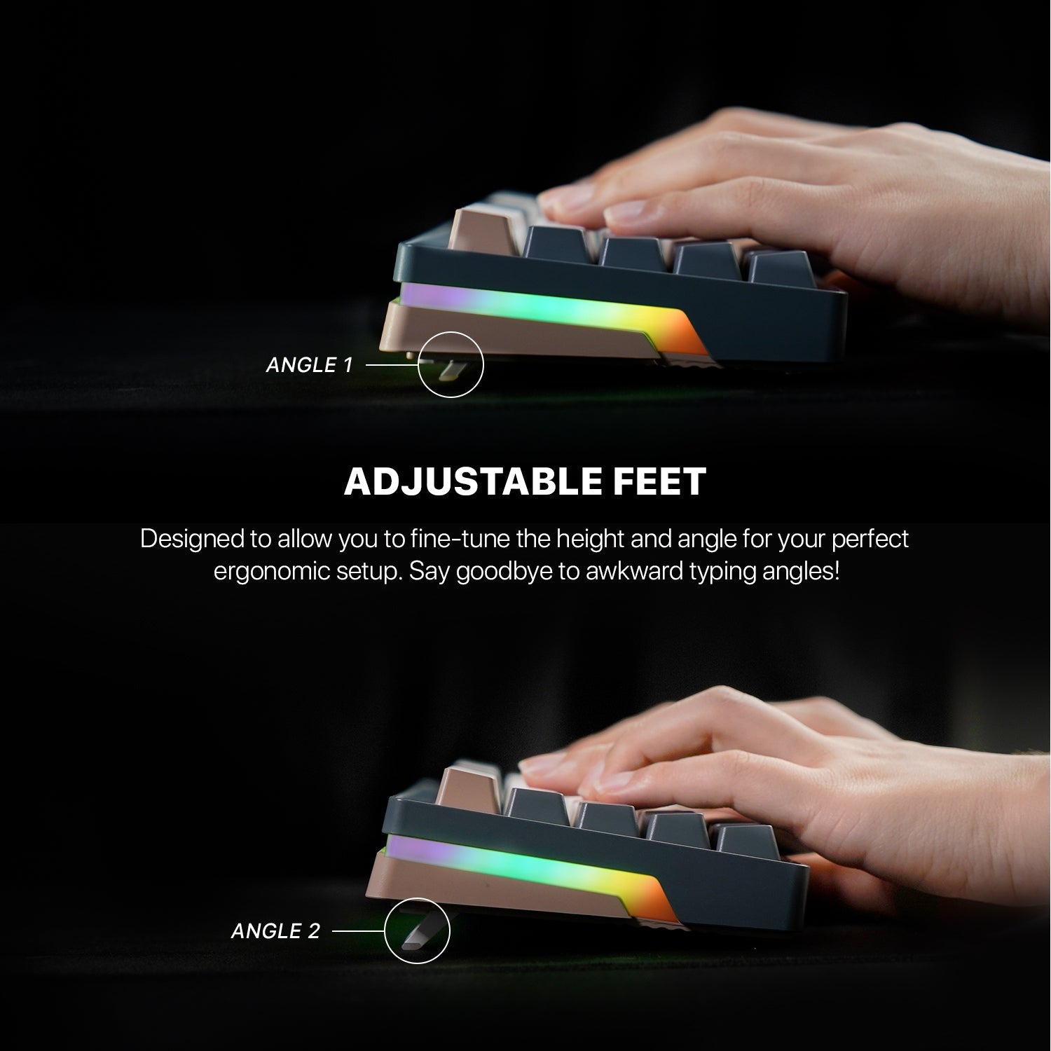 Fantech MK912 ATOM PRO63 RGB Bluetooth Wireless Gaming keyboard Saturn Keyboard