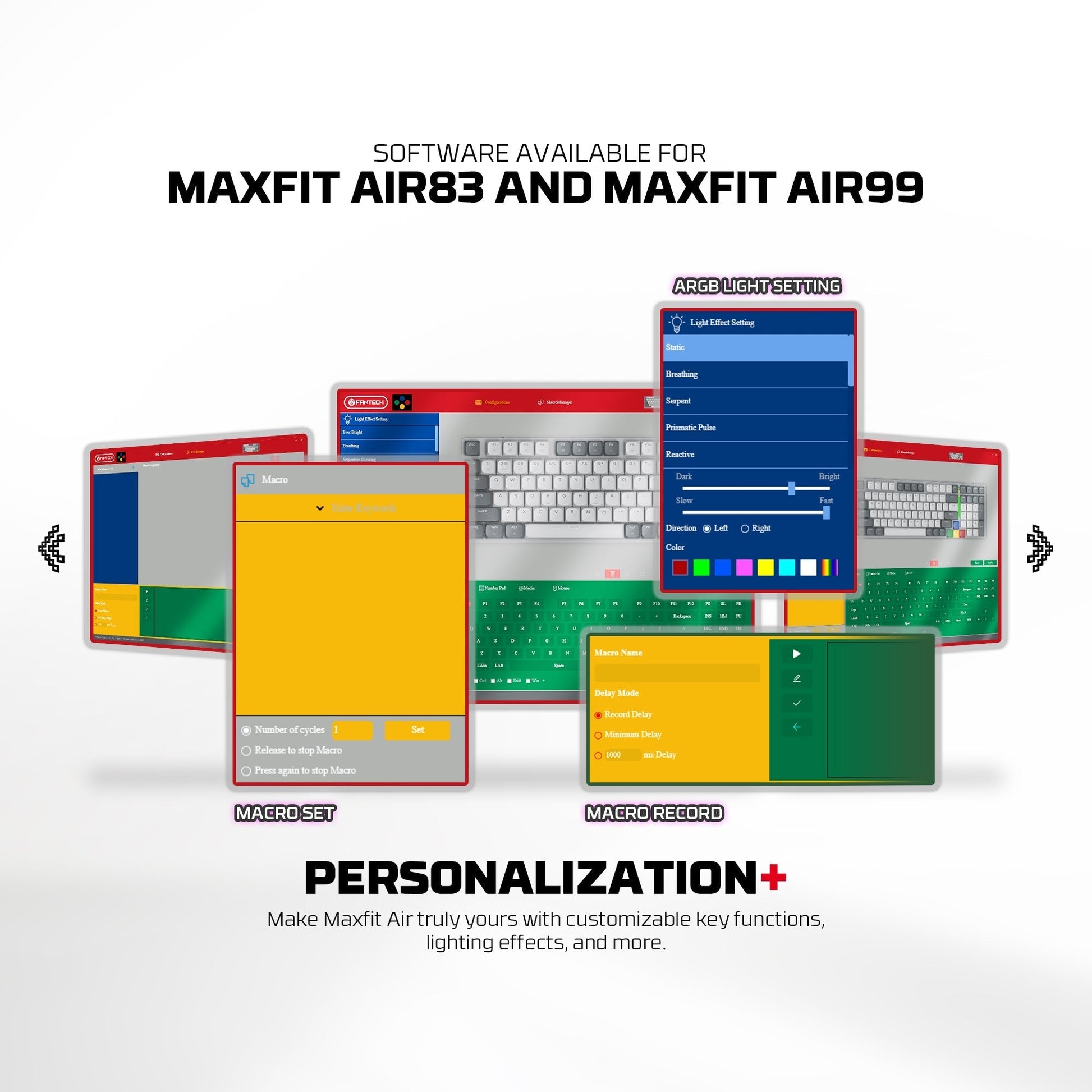 Fantech MK915 75% Low Profile Wireless Mechanical Keyboard (SUPER MAXFIT AIR83)