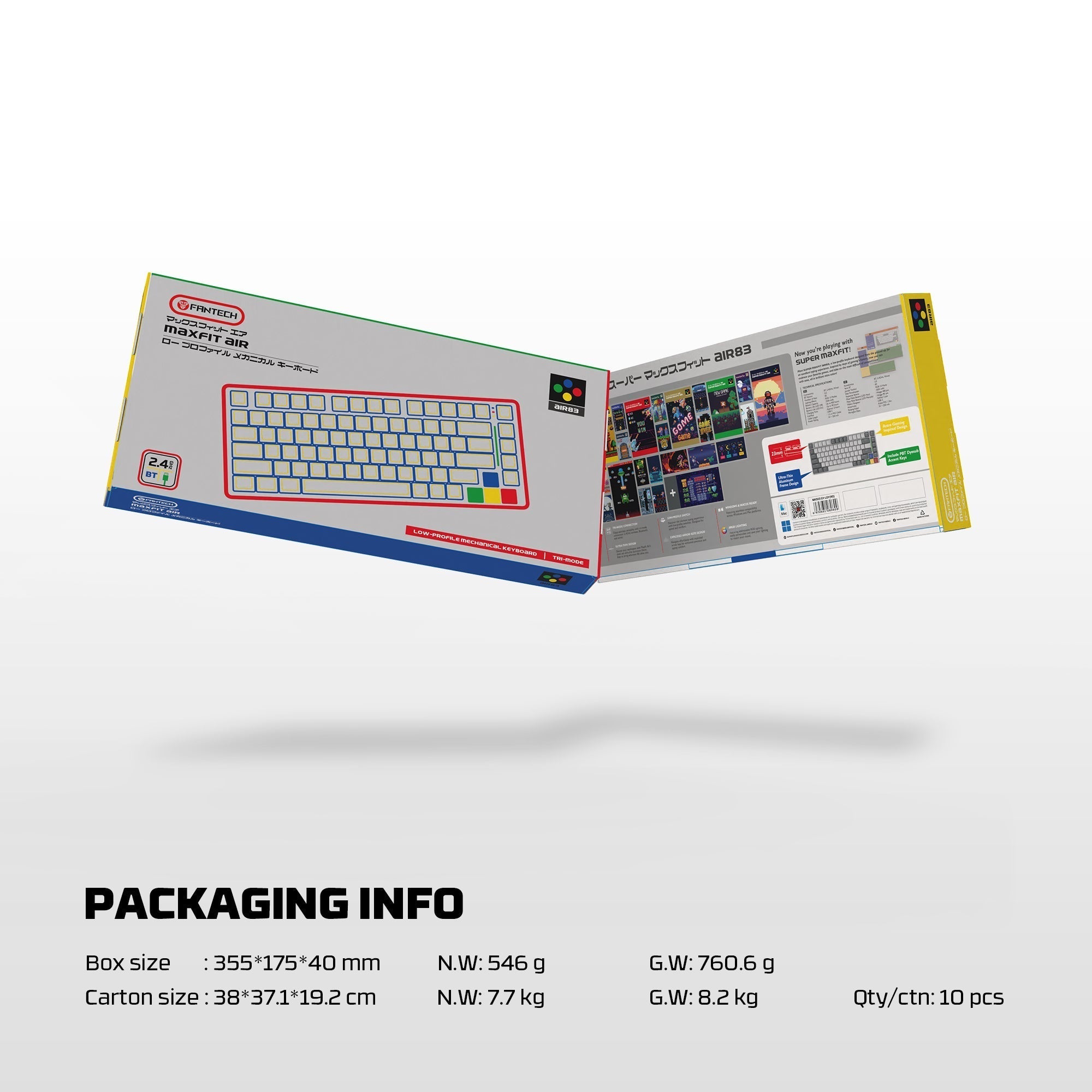 Fantech MK915 75% Low Profile Wireless Mechanical Keyboard (SUPER MAXFIT AIR83)