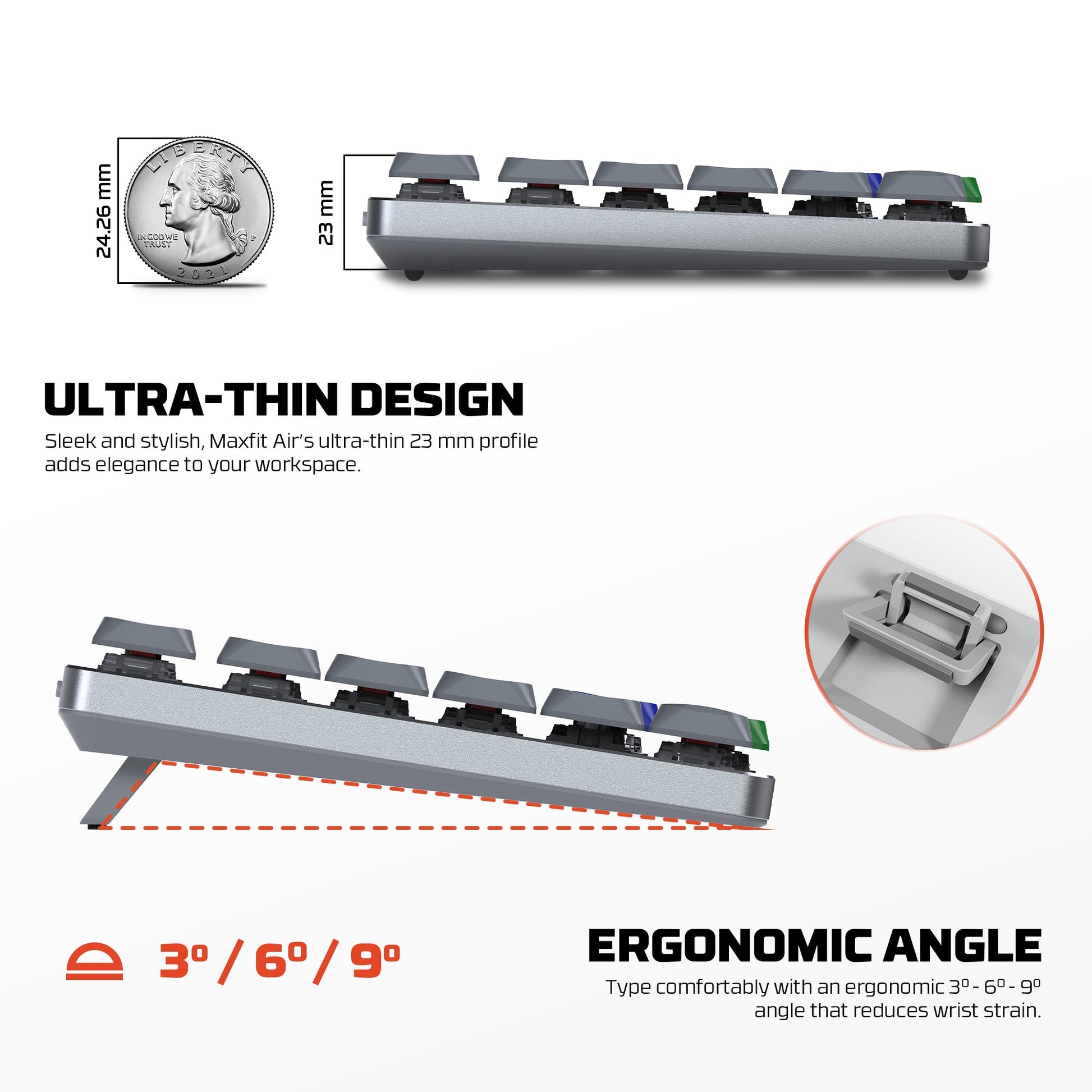 Fantech MK916 95% Low Profile Wireless Mechanical Keyboard (SUPER MAXFIT AIR99)