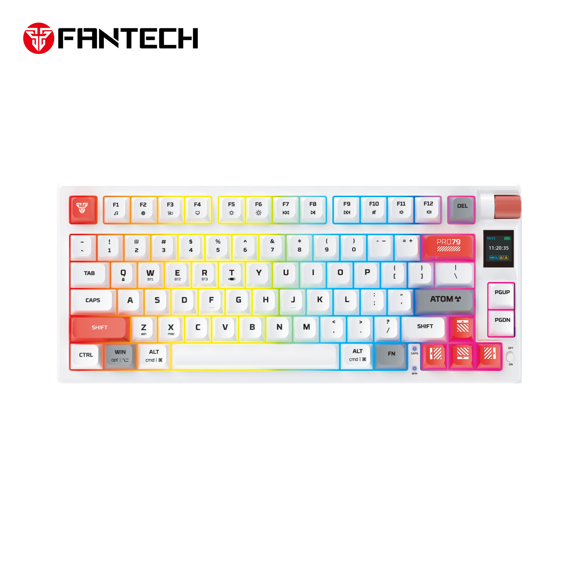 FANTECH MK917 ATOM PRO79 WIRELESS MECHANICAL GAMING KEYBOARD White Keyboard