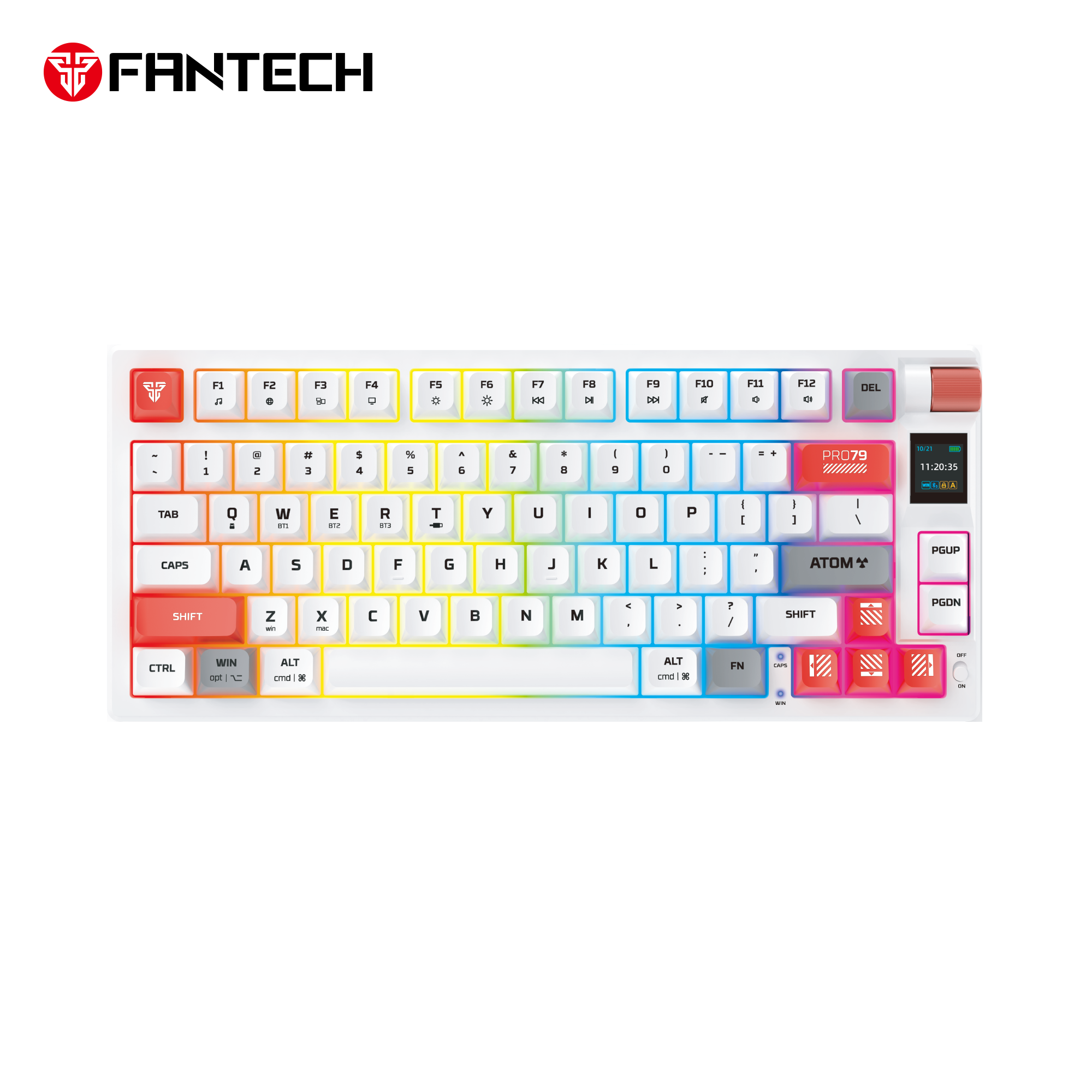 FANTECH MK917 ATOM PRO79 WIRELESS MECHANICAL GAMING KEYBOARD White Keyboard