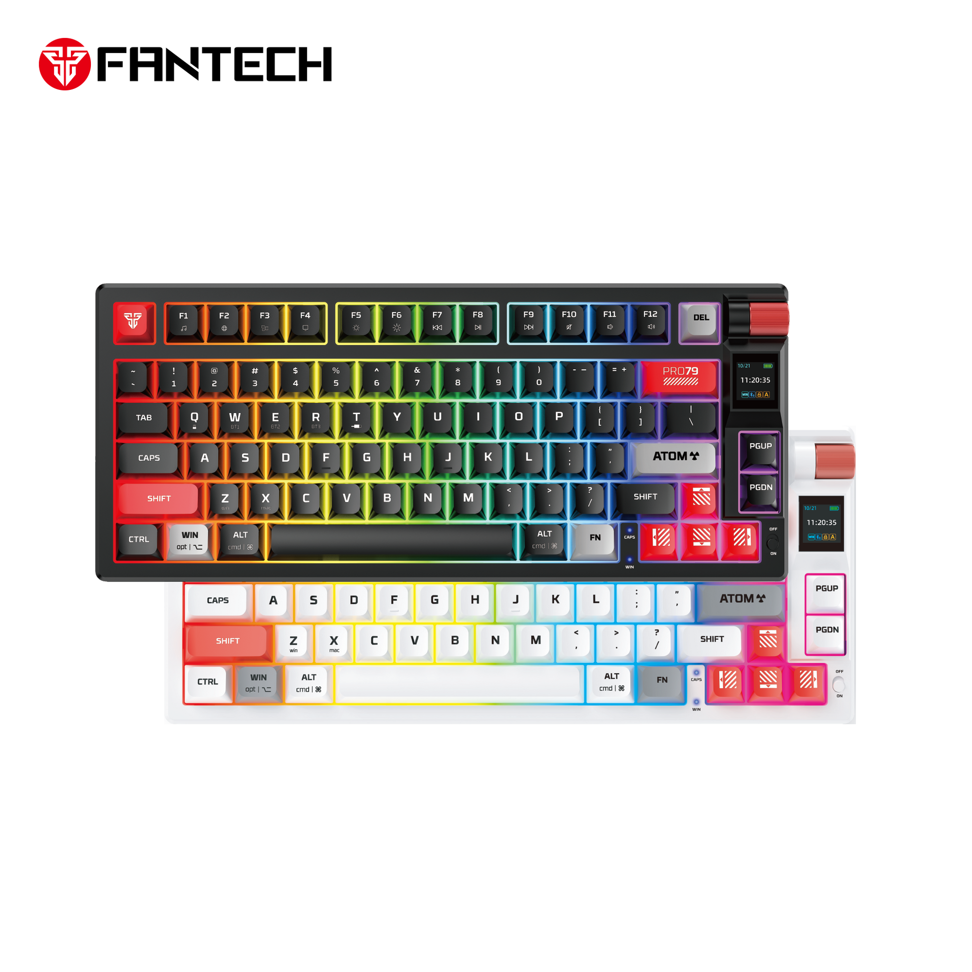 FANTECH MK917 ATOM PRO79 WIRELESS MECHANICAL GAMING KEYBOARD White Keyboard