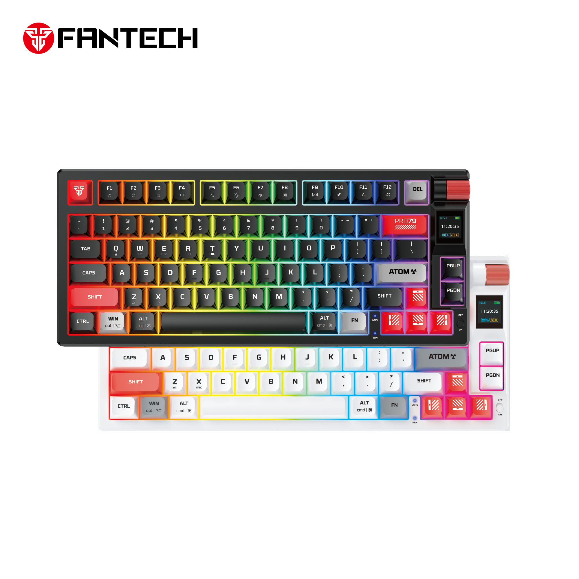 FANTECH MK917 ATOM PRO79 WIRELESS MECHANICAL GAMING KEYBOARD White Keyboard