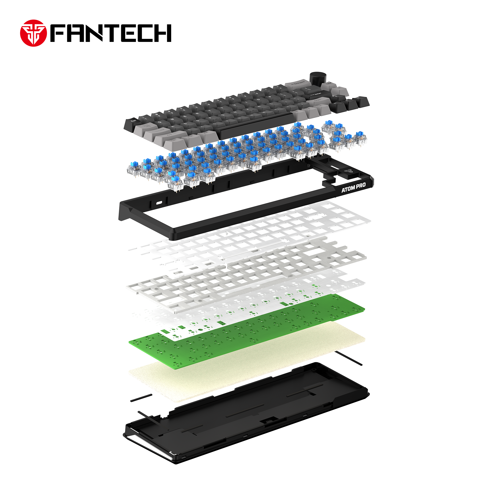 Fantech MK919 ATOM PRO66 Mechanical Keyboard Black Keyboard