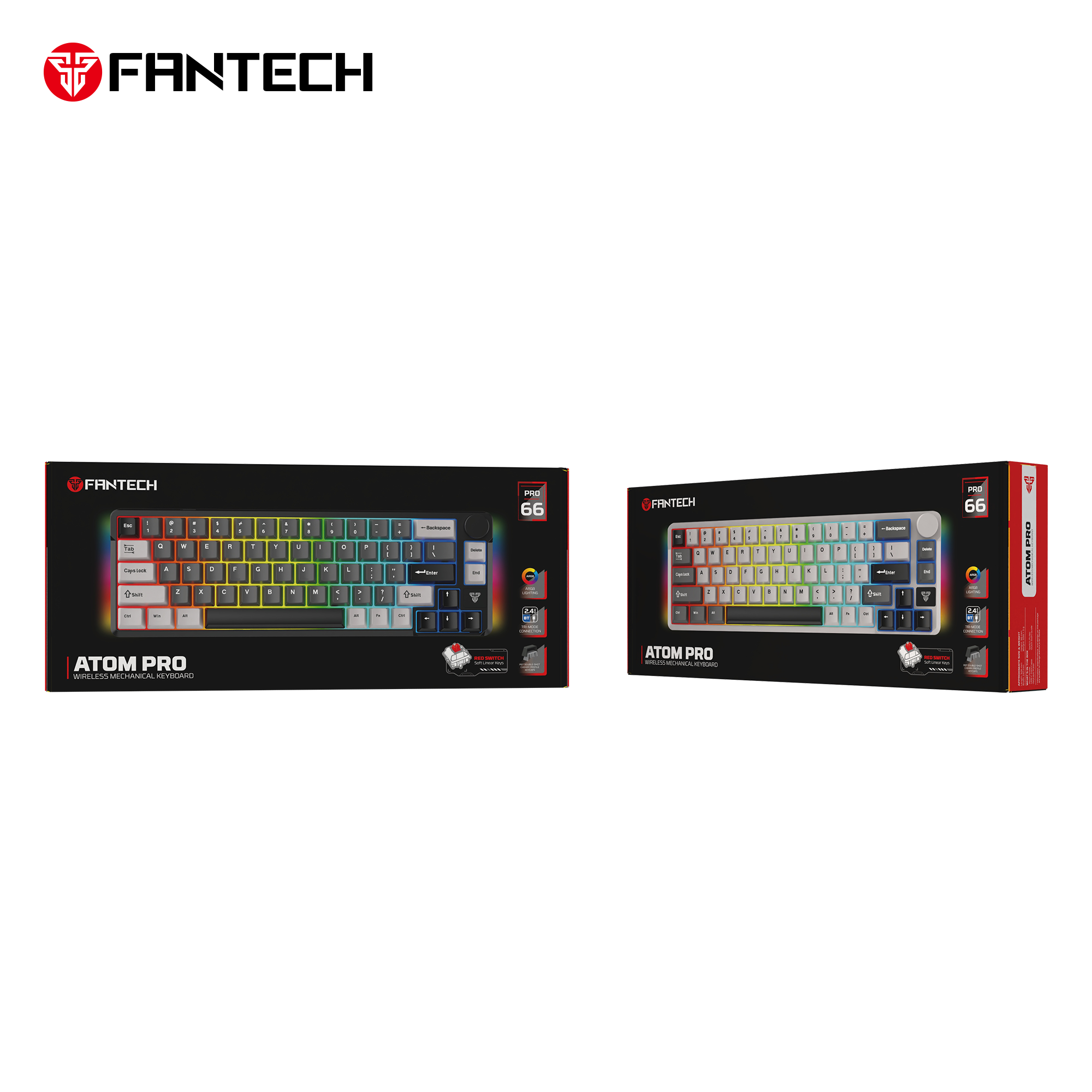 Fantech MK919 ATOM PRO66 Mechanical Keyboard Grey Keyboard