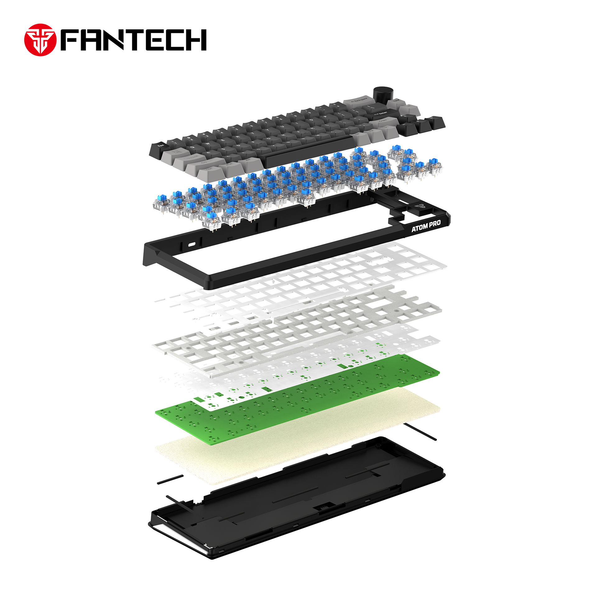 Fantech MK919 ATOM PRO66 Mechanical Keyboard Grey Keyboard