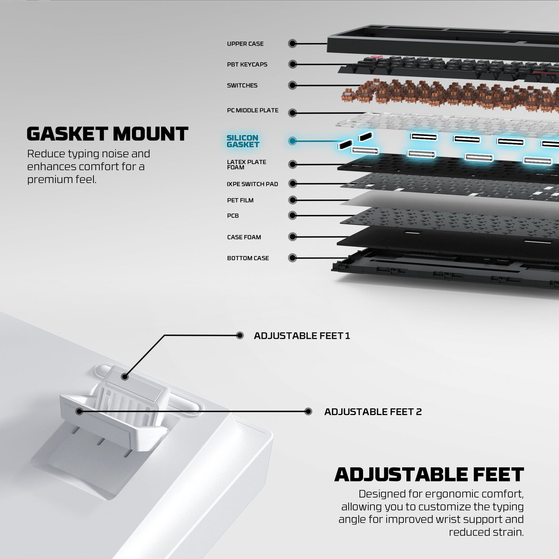Fantech Mk921 Maxfit8 Qmk Mechanical Keyboard Mk921 - Keyboard