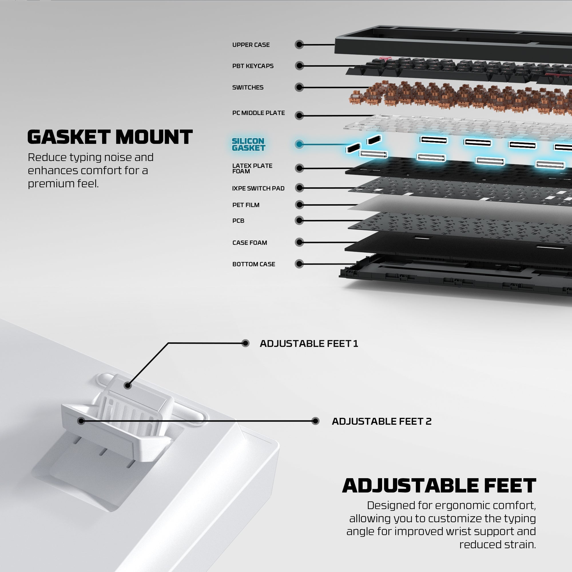 Fantech Mk921 Maxfit8 Qmk Mechanical Keyboard Mk921 - Keyboard