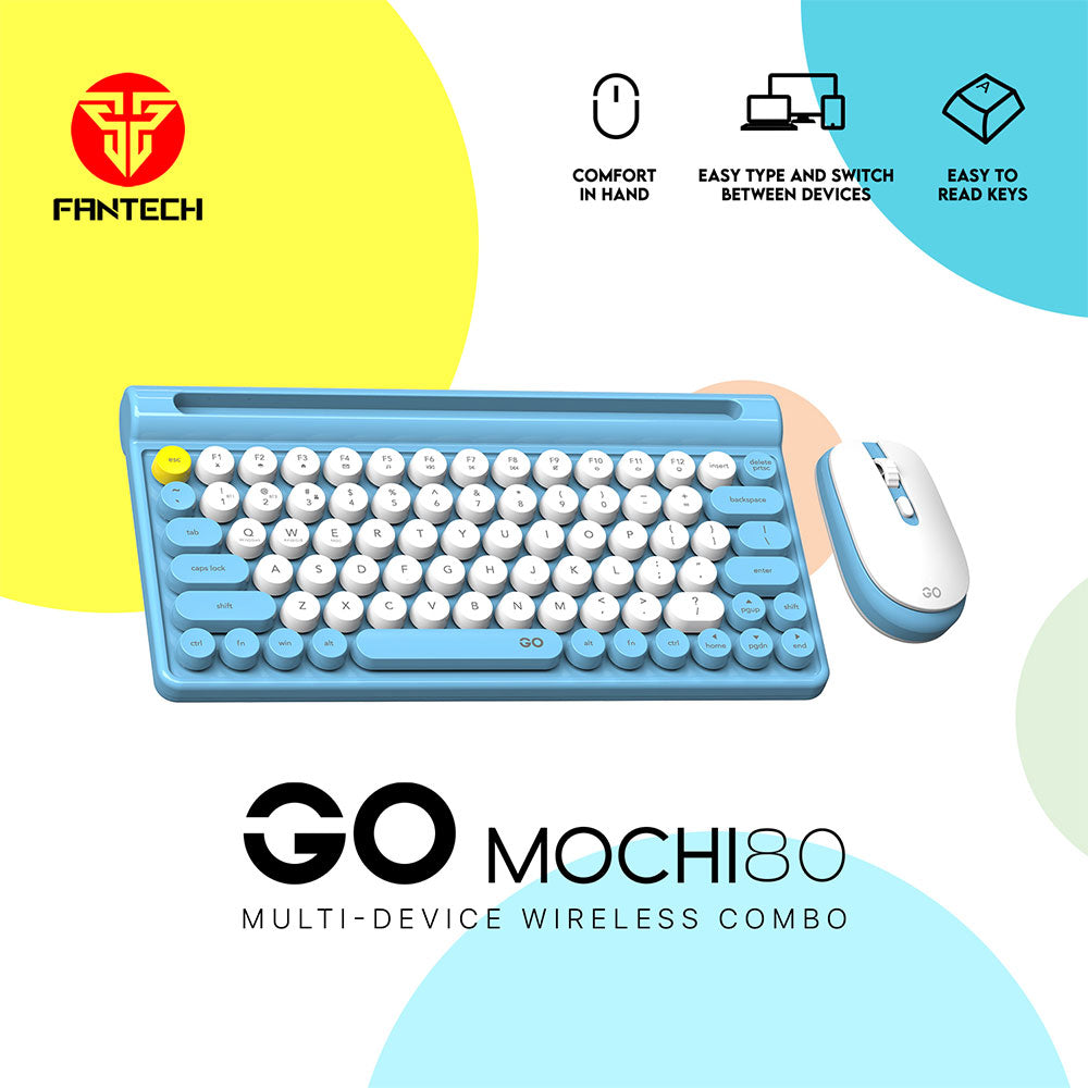 Fantech MOCHI 80Keys WK897 Wireless Keyboard Mouse Combo Set For Windows New