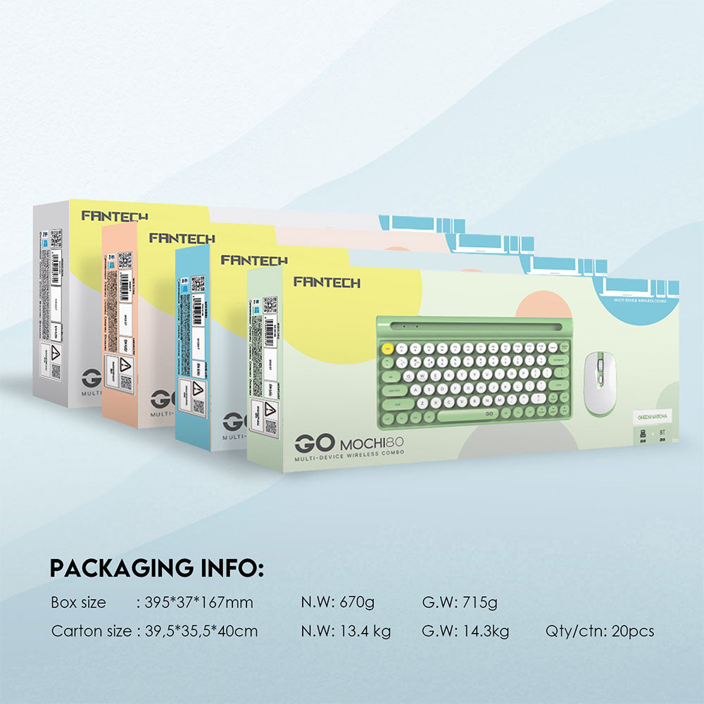 Fantech MOCHI 80Keys WK897 Wireless Keyboard Mouse Combo Set For Windows New