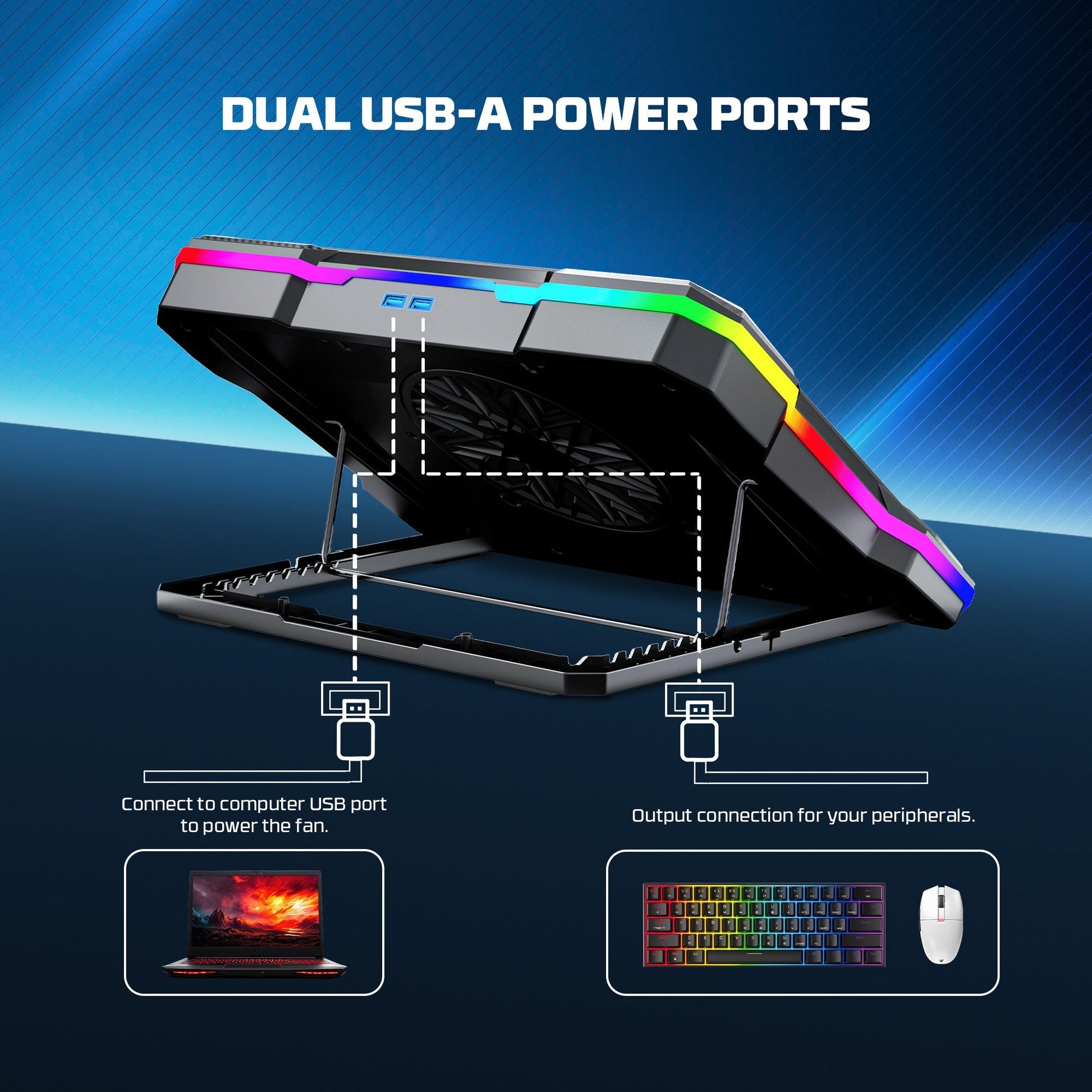 FANTECH NC22 NOTEBOOK COOLER LAPTOP COOLING PAD Cooling Stands