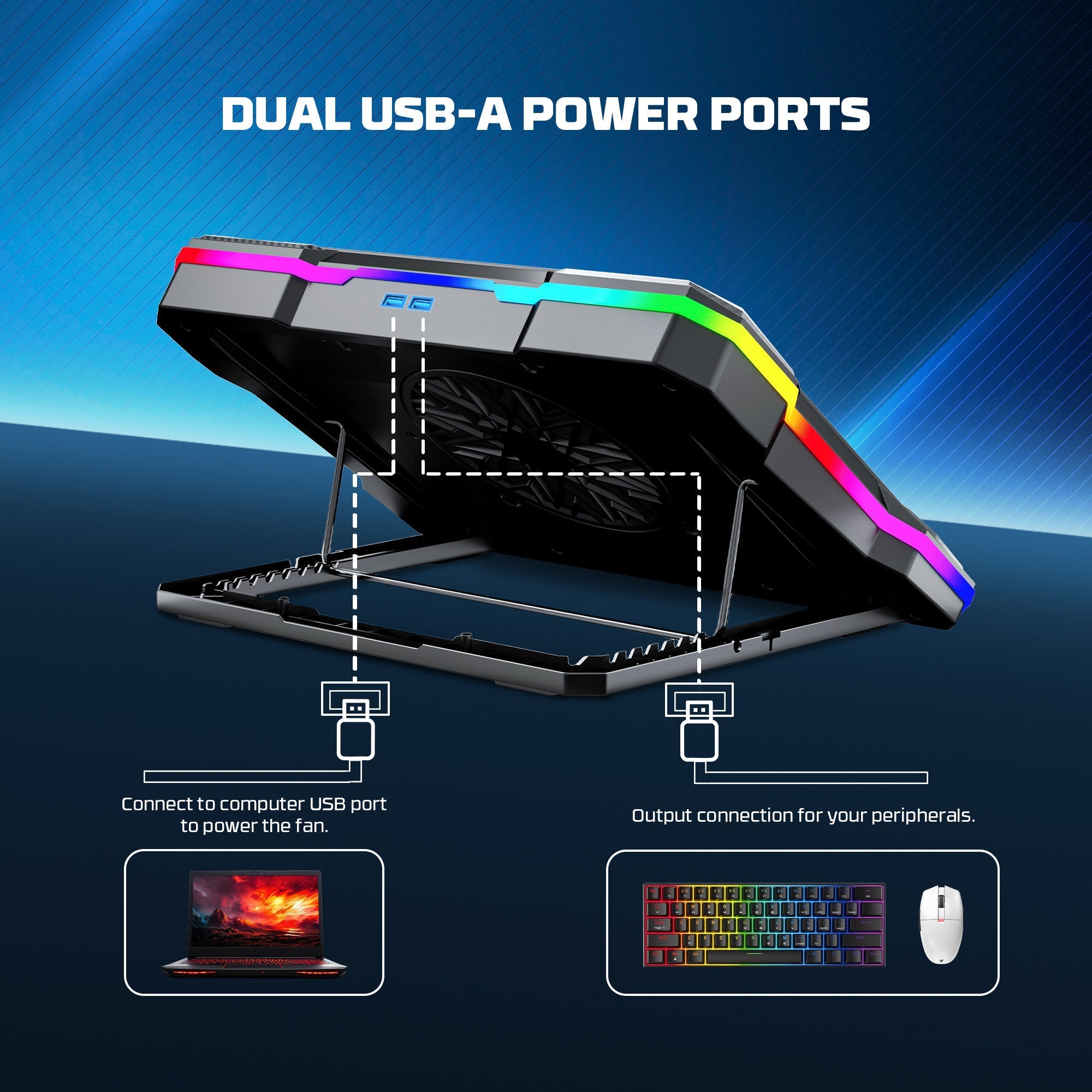 FANTECH NC22 NOTEBOOK COOLER LAPTOP COOLING PAD Cooling Stands