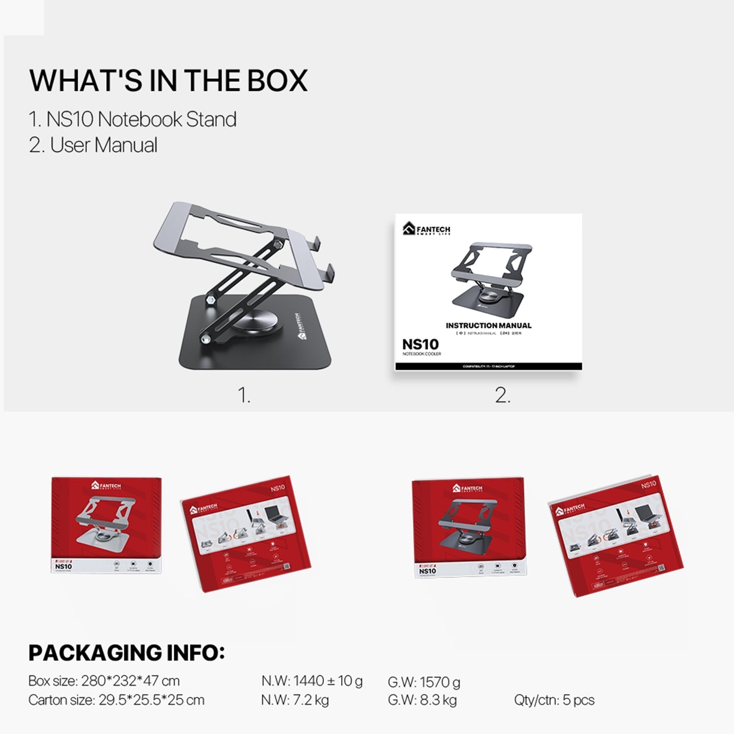 Fantech NS10 Notebook Stand Cooling Stands
