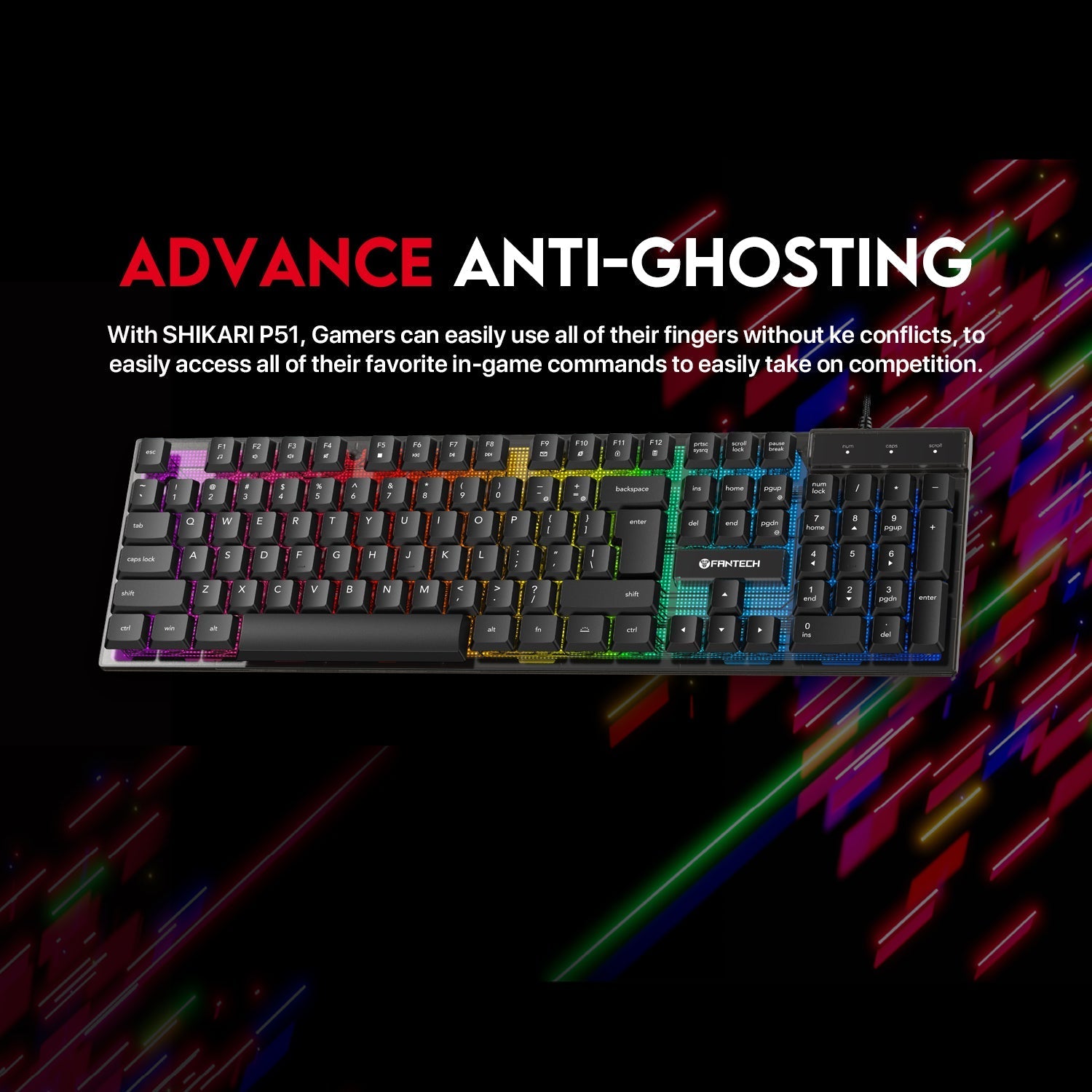 FANTECH P51 Power Bundle Gaming Keyboard and Mouse Bundle