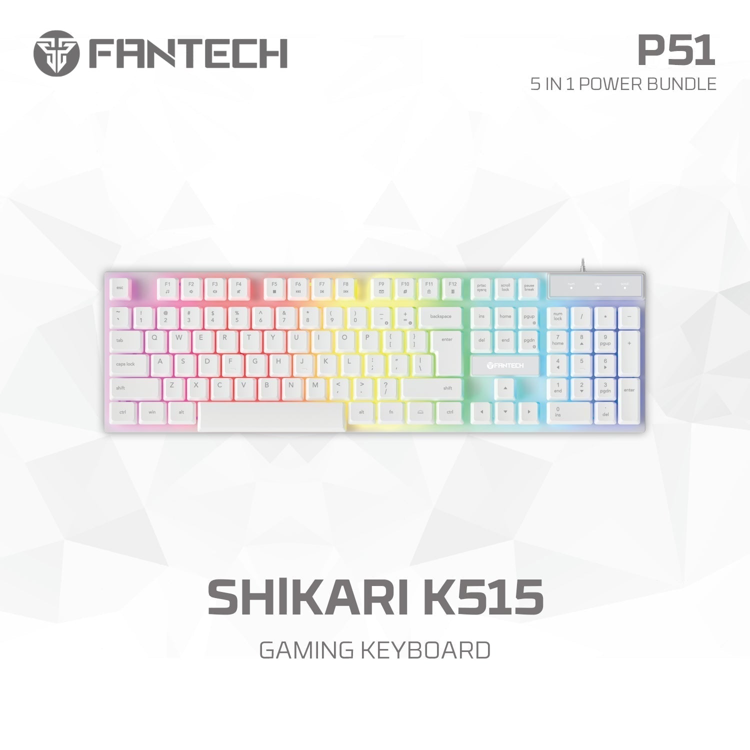 FANTECH P51 Power Bundle Gaming Keyboard and Mouse Keyboard