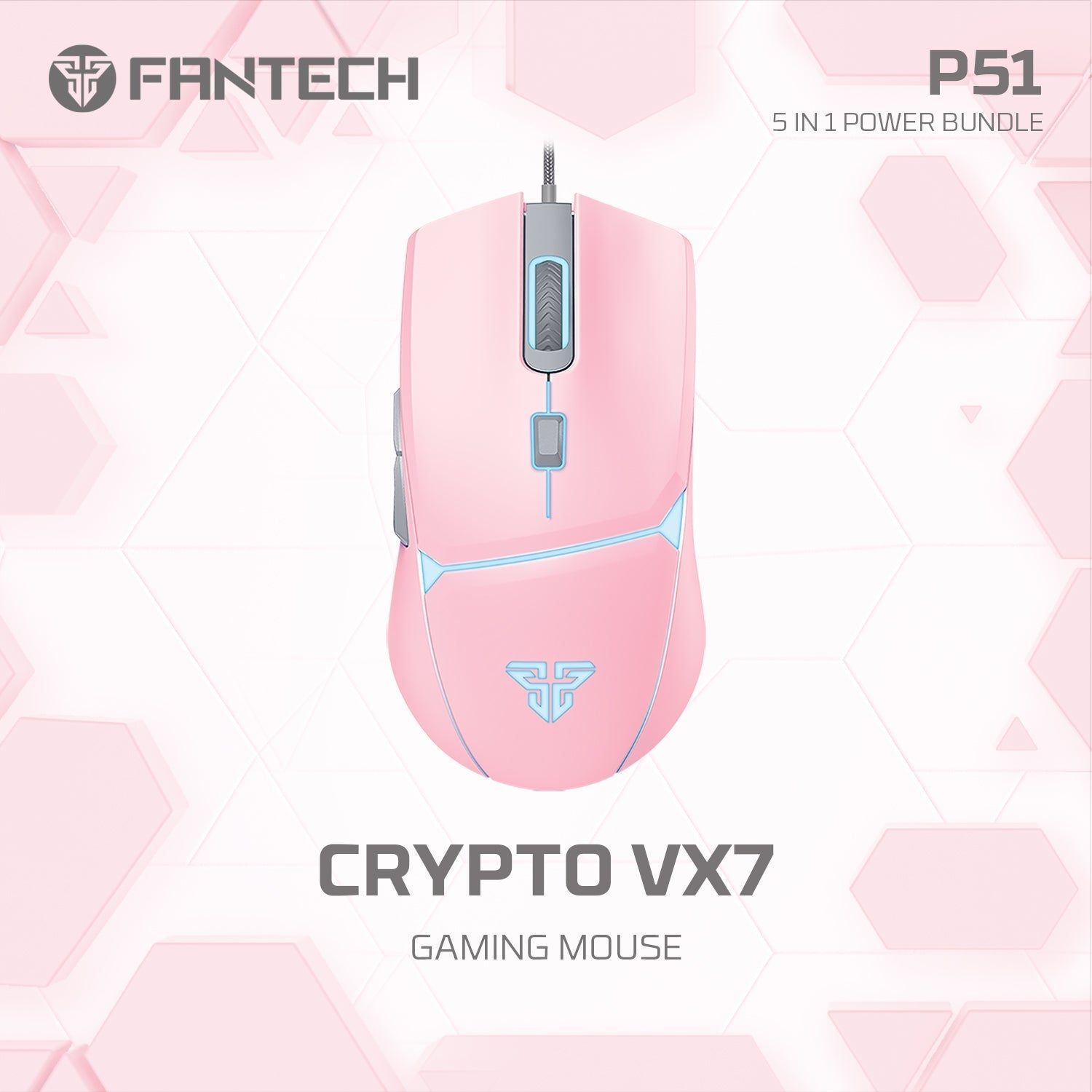 FANTECH P51 Power Bundle Gaming Keyboard and Mouse Keyboard