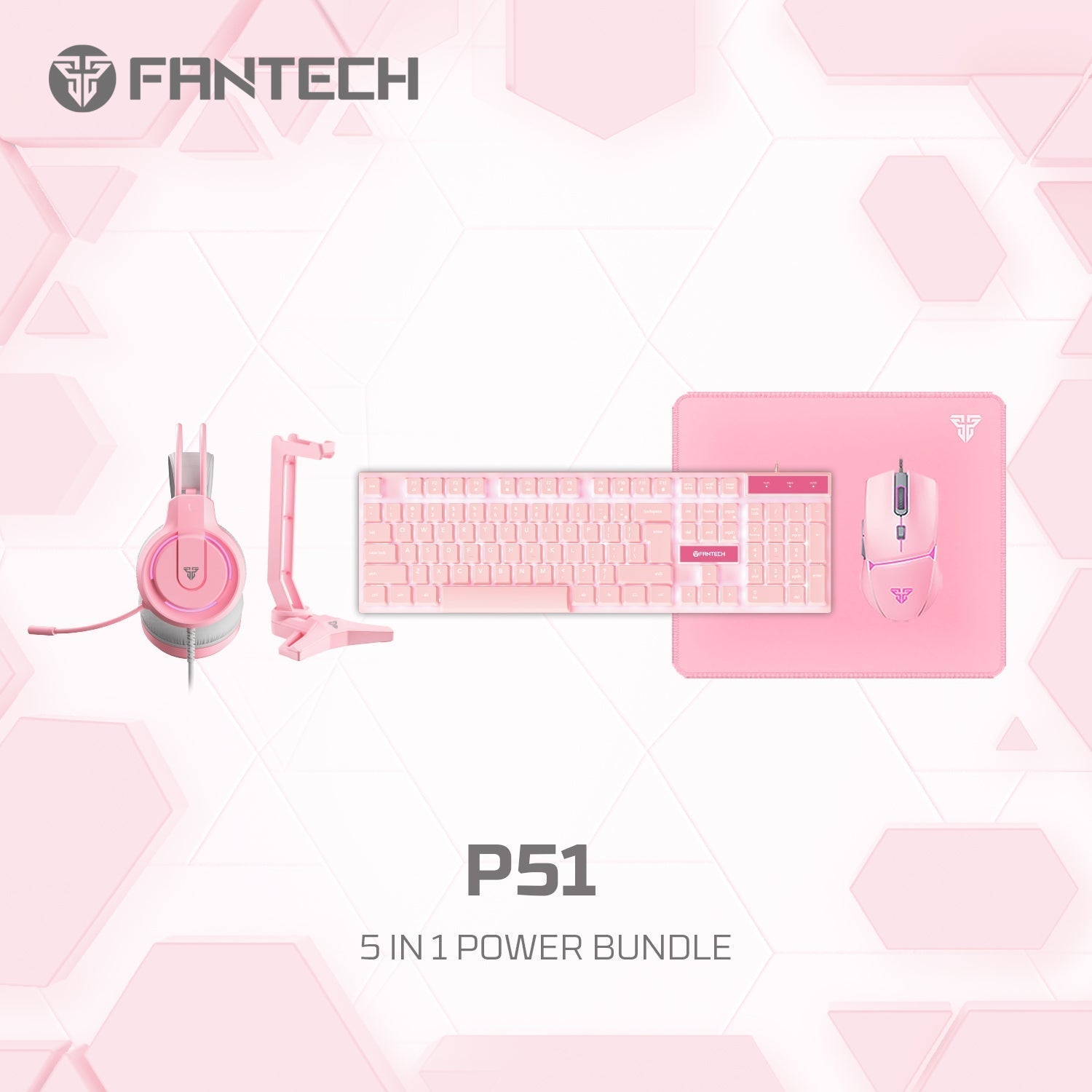 FANTECH P51 Power Bundle Gaming Keyboard and Mouse Keyboard