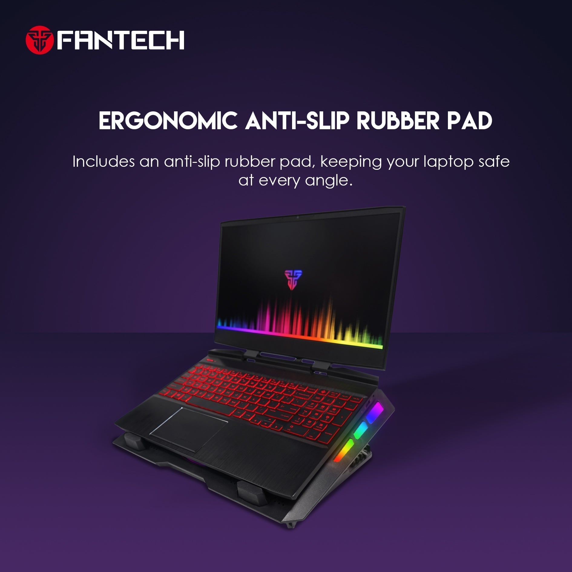 Fantech RGB Notebook Laptop Cooling Pad NC20 Cooling Stands