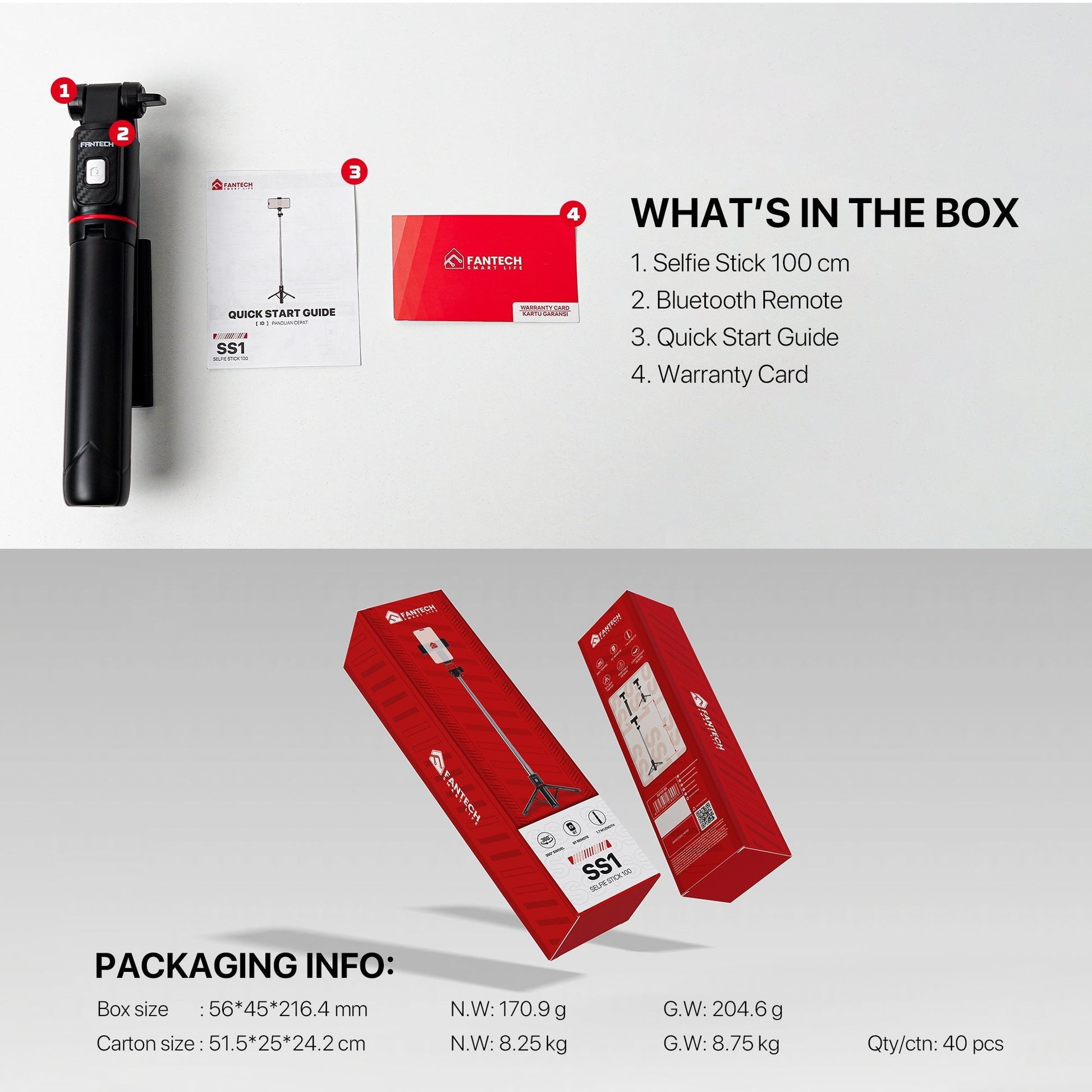 Fantech Selfie Stick SS100 New Arrivals