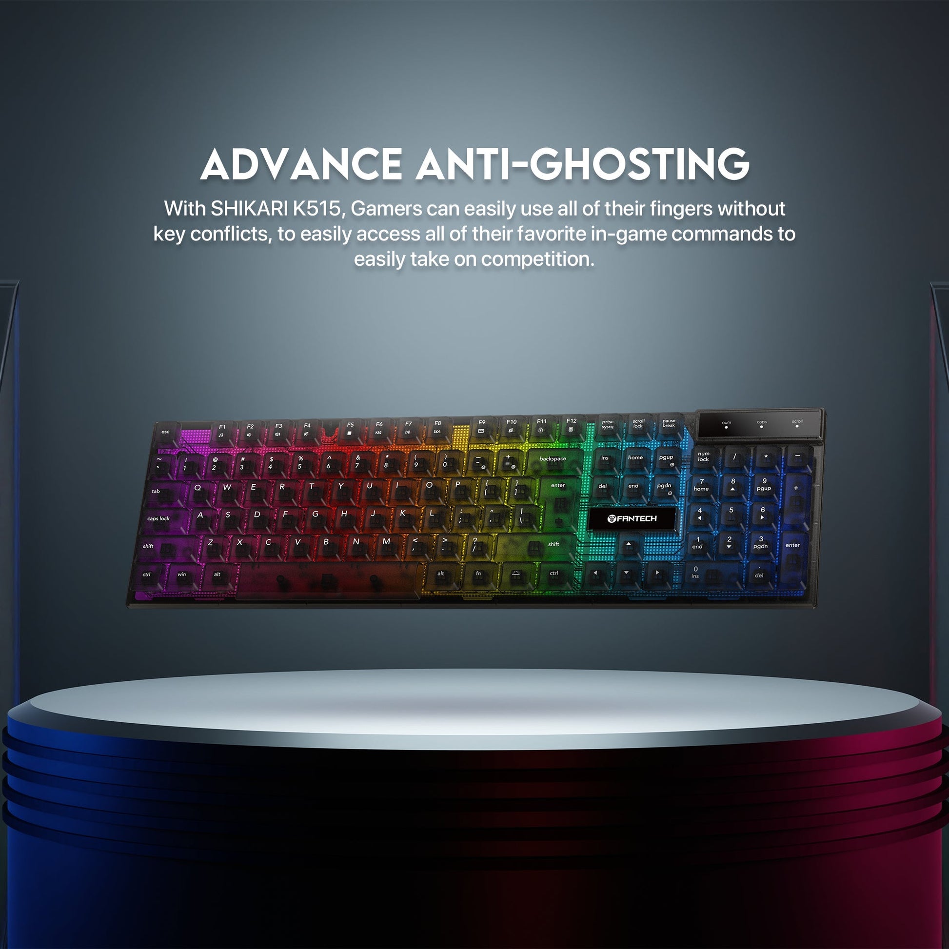 Fantech Shikari K515 RGB Membrane Gaming Keyboard Keyboard