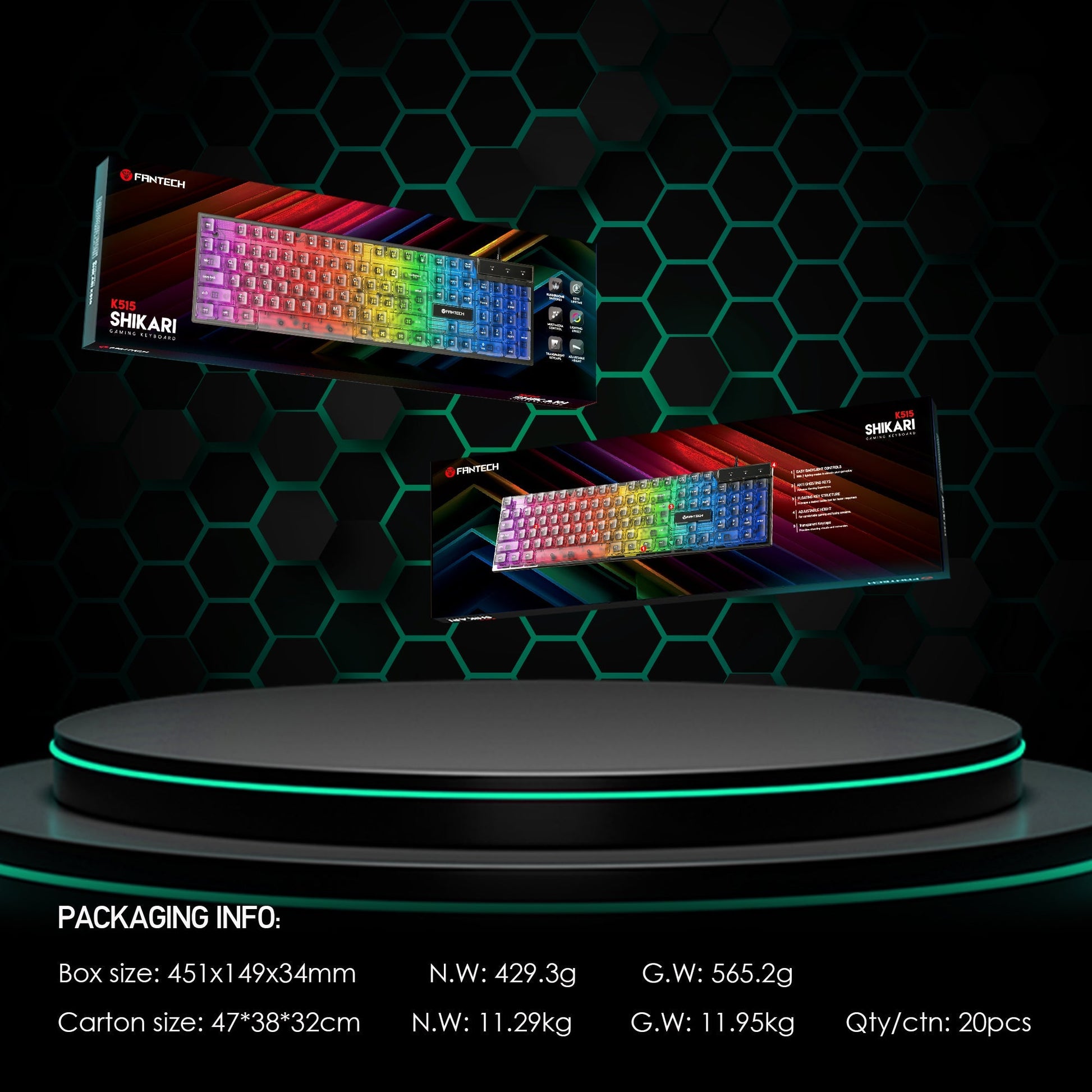 Fantech Shikari K515 RGB Membrane Gaming Keyboard Keyboard