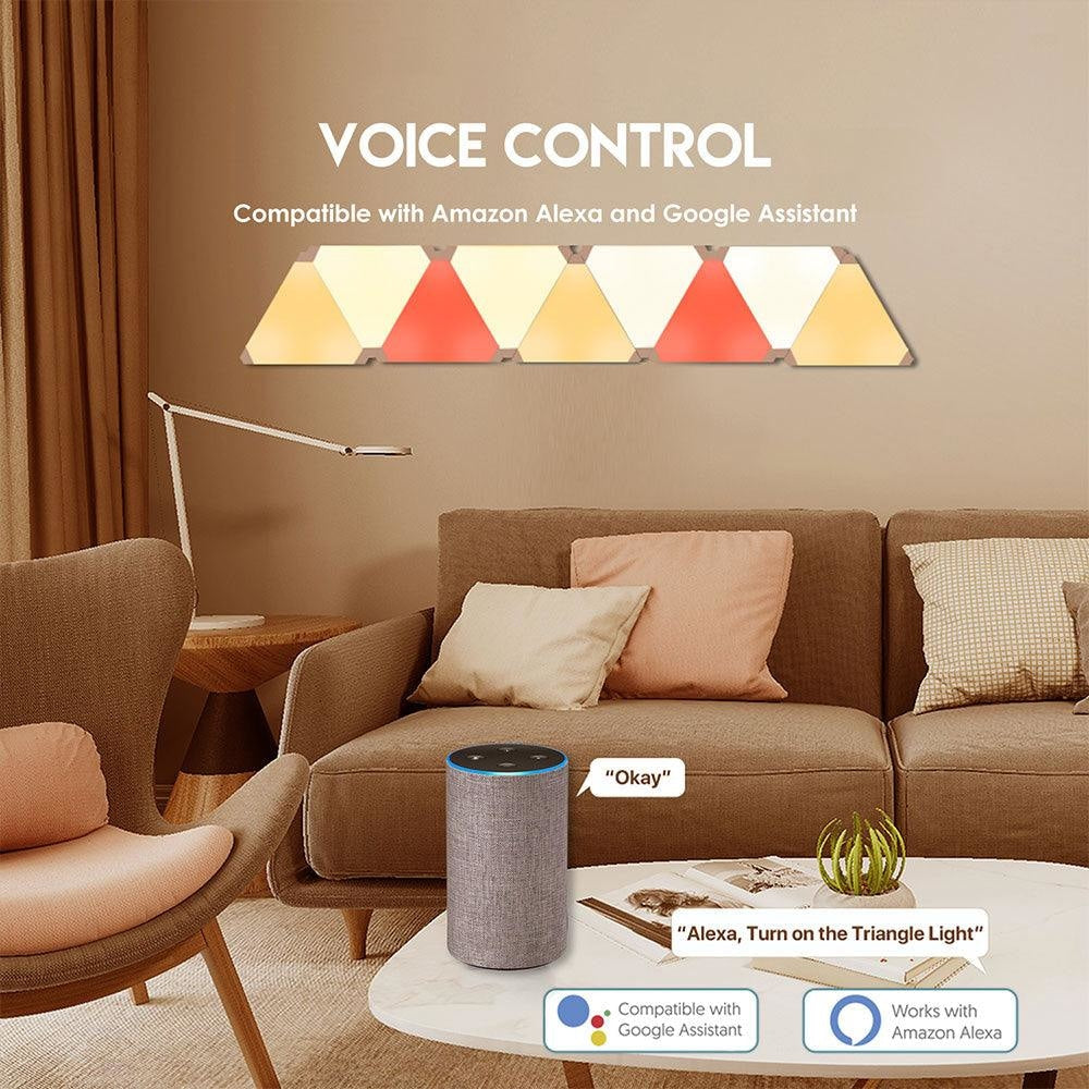 Fantech Smart RGB Triangle Light Panels Set SLP0103 + LA1ALP 3Pcs Lightning