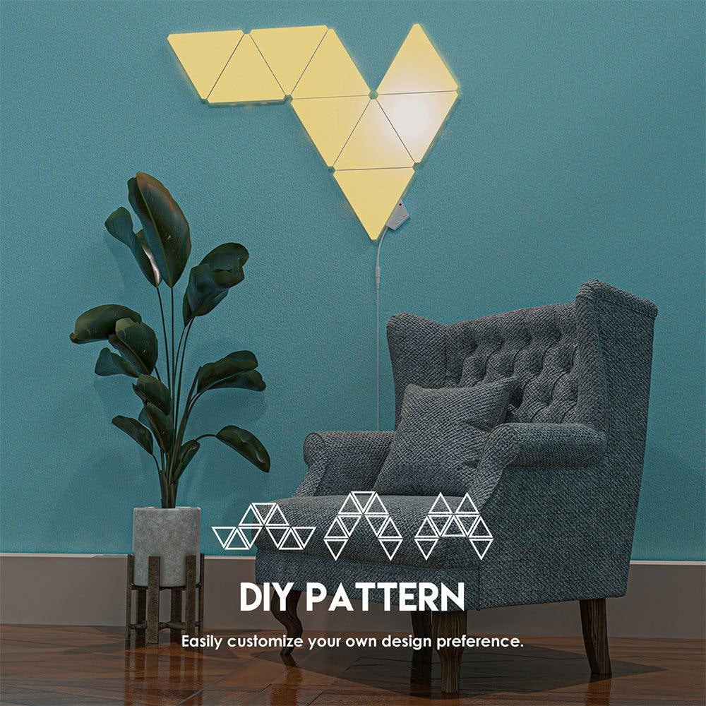 Fantech Smart RGB Triangle Light Panels Set SLP0103 + LA1ALP 6 Pcs Lightning