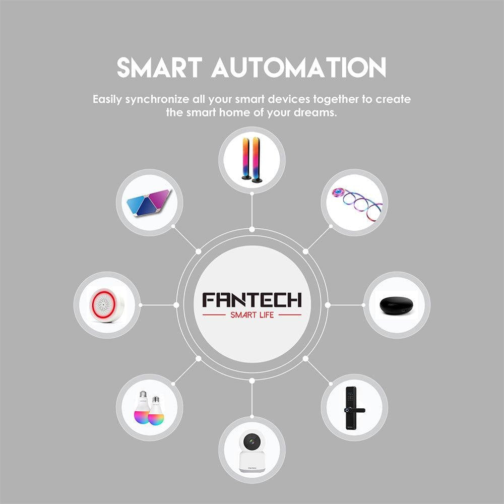 Fantech Smart RGB Triangle Light Panels Set SLP0103 + LA1ALP 6 Pcs Lightning