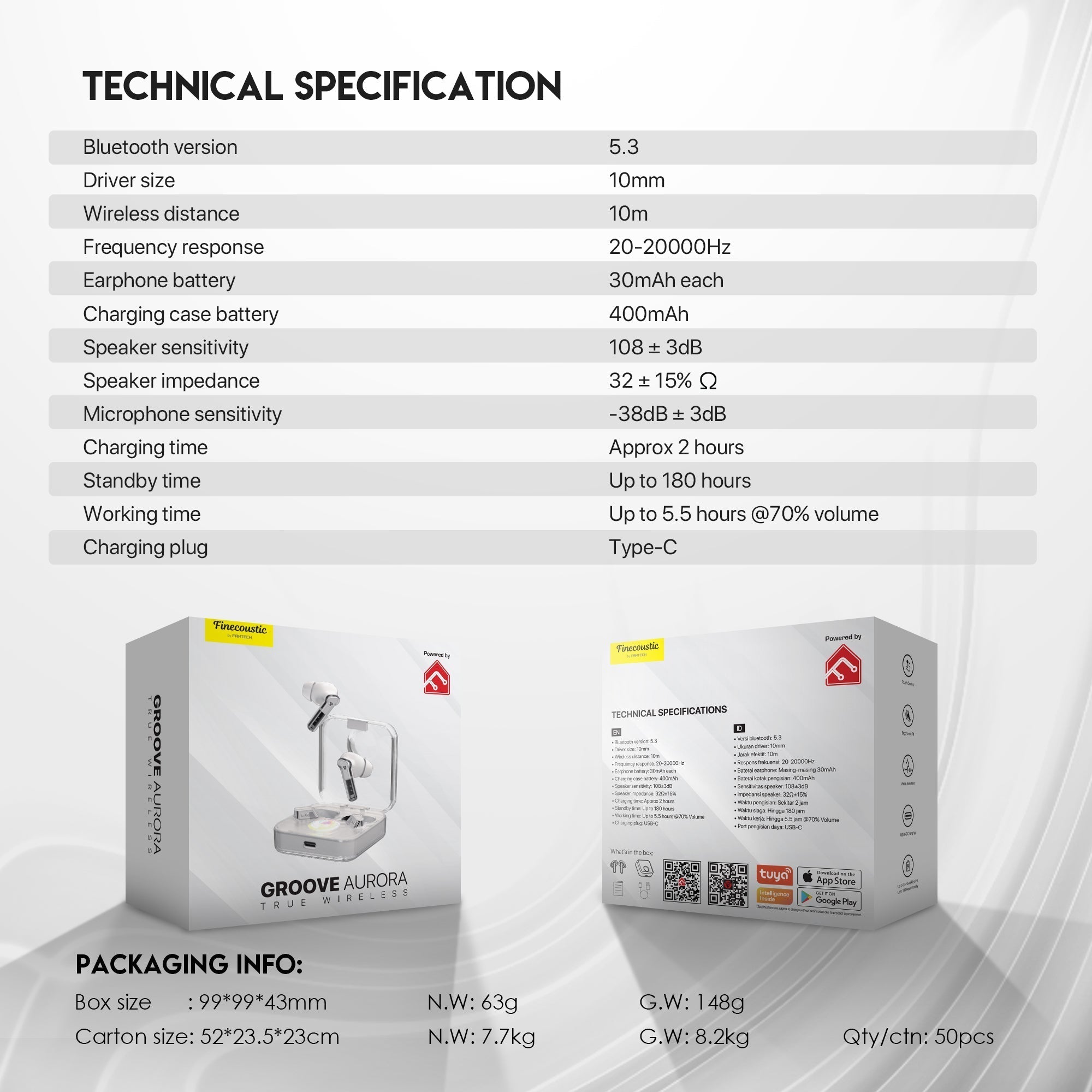 Fantech SMART TWS TX3 GROOVE AURORA RGB Audio