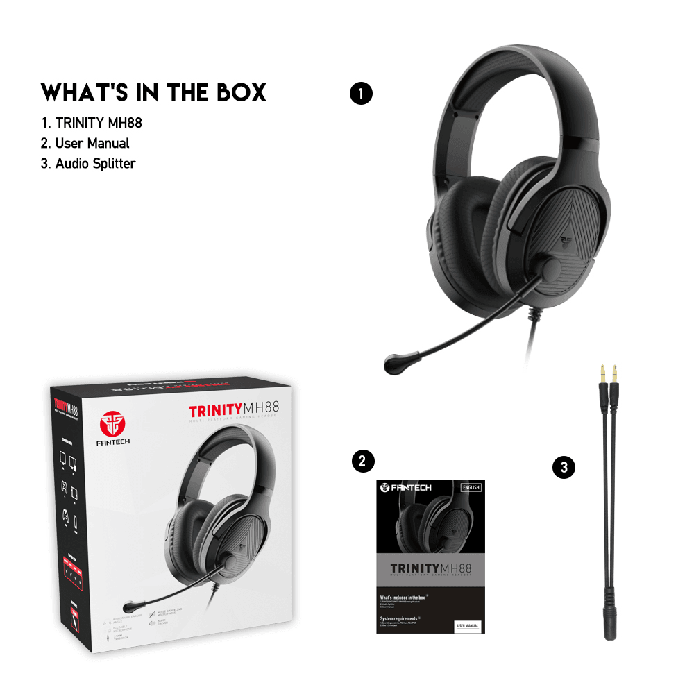 Fantech Trinity MH88 Multi Platform Gaming Headset Audio