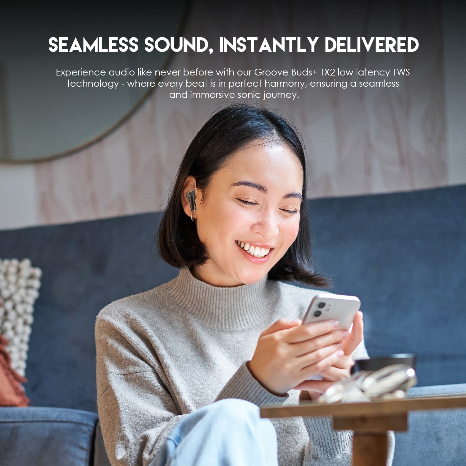 Fantech TWS Bluetooth Wireless GROOVE BUDS+ TX2 Built in Microphone Audio