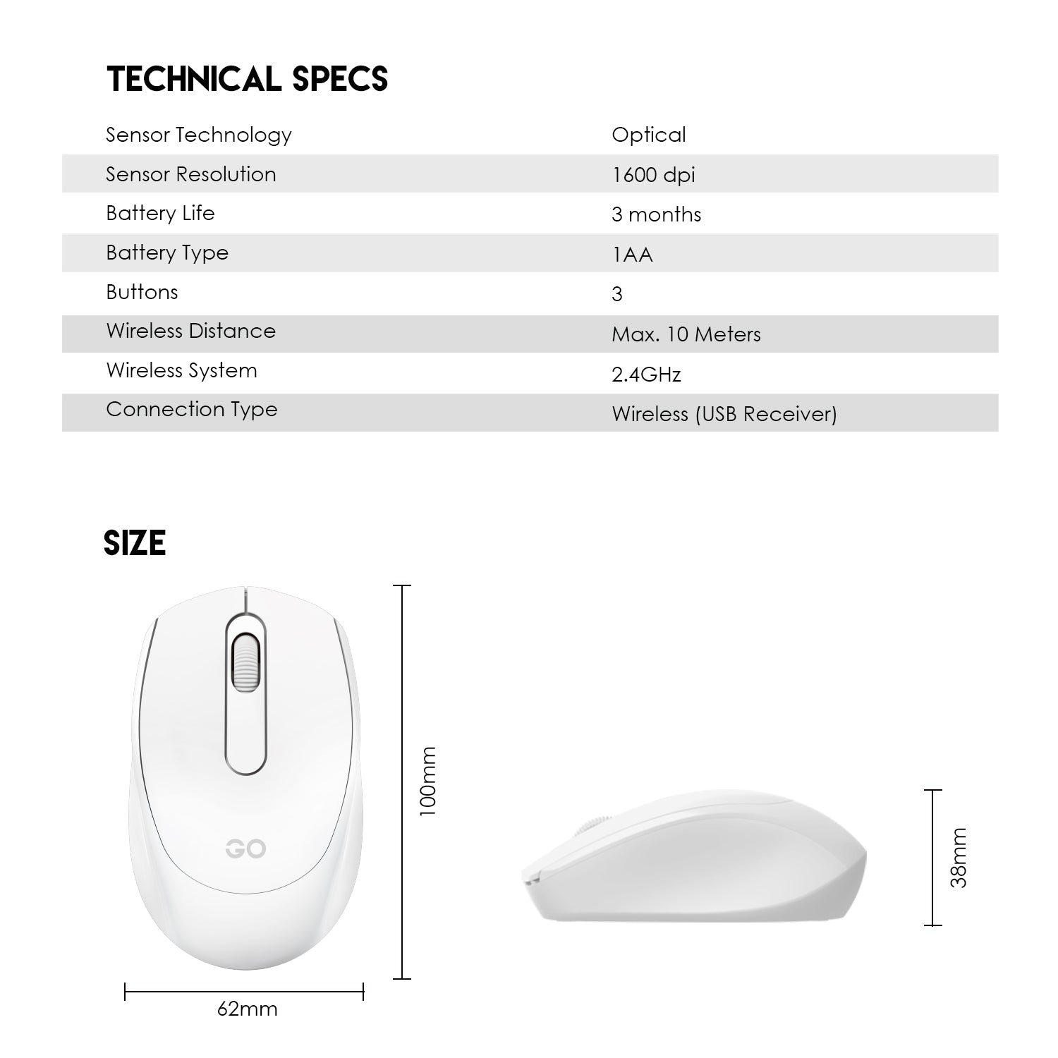 Fantech W603 Go Wireless Mouse Mouse