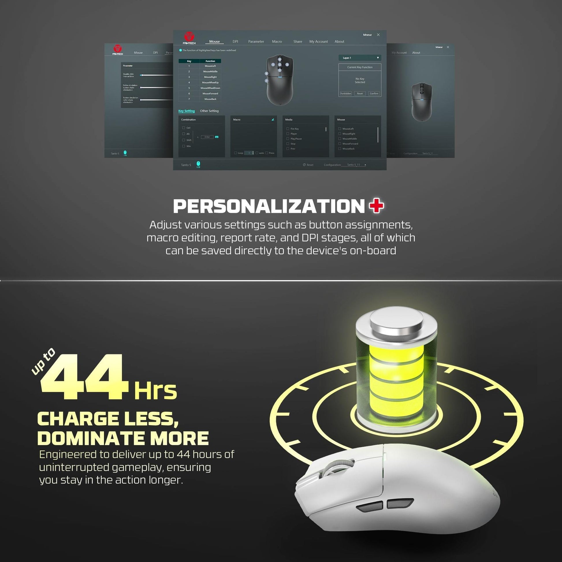 Fantech Wg13s Tanto s Wireless Gaming Mouse 8k - Mouse