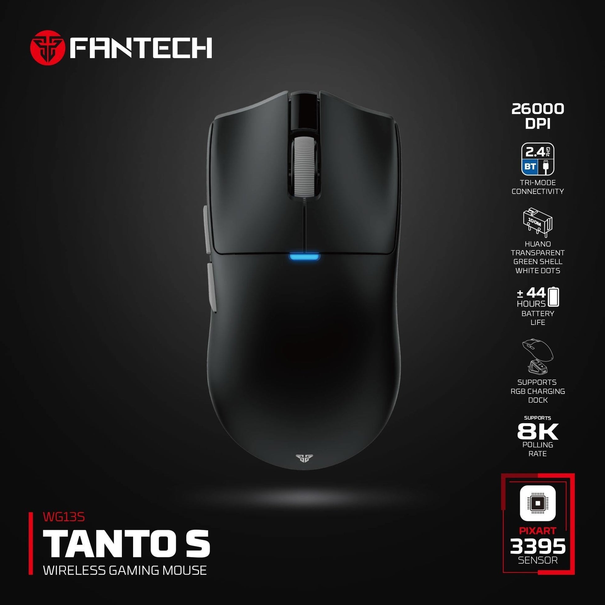 Fantech Wg13s Tanto s Wireless Gaming Mouse 8k - Mouse