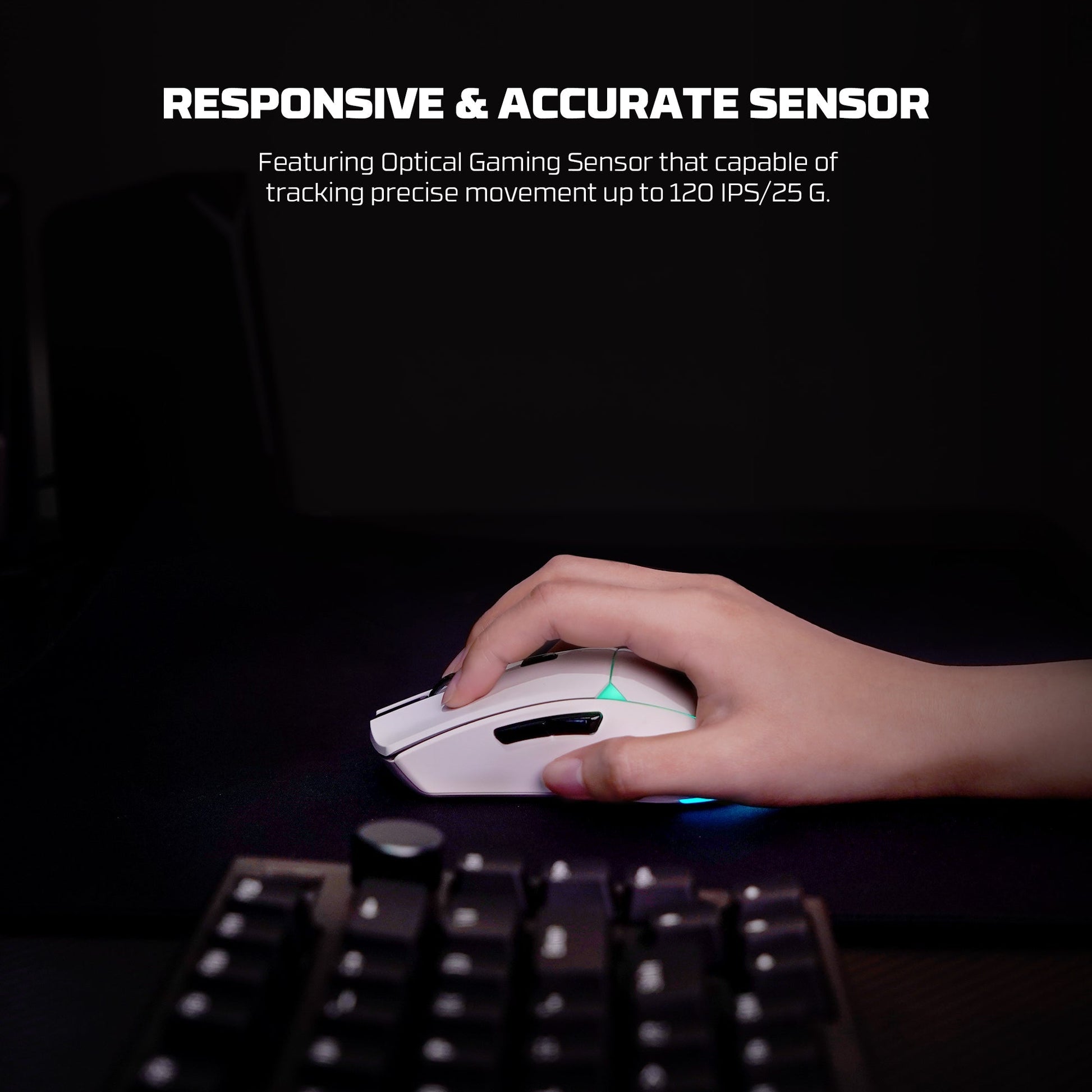 FANTECH WG7V2 CRYPTO II Wireless Gaming Mouse White Mouse