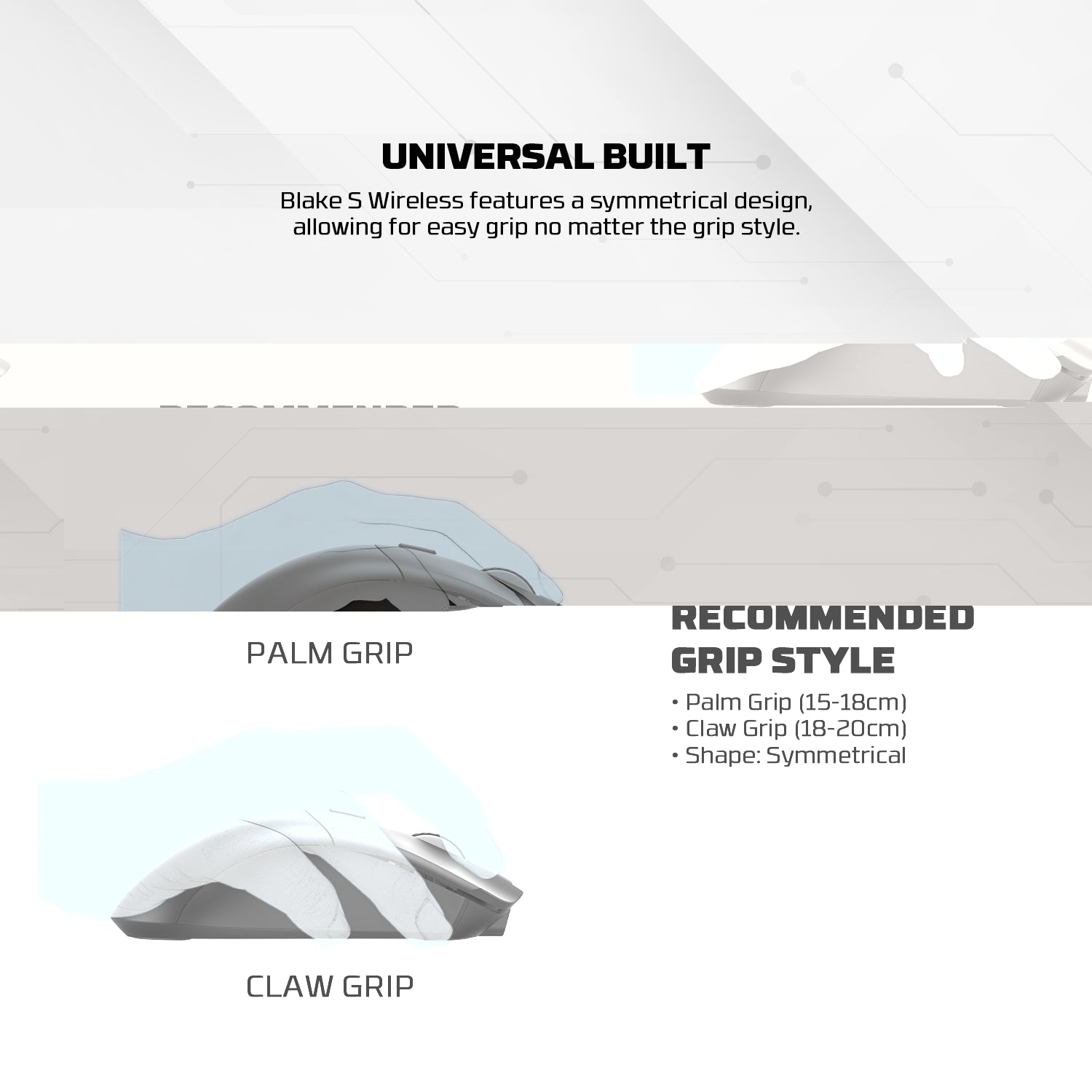 Fantech Wgc5s Blake s Dual Mode Wireless Gaming Mouse - Black - Mouse